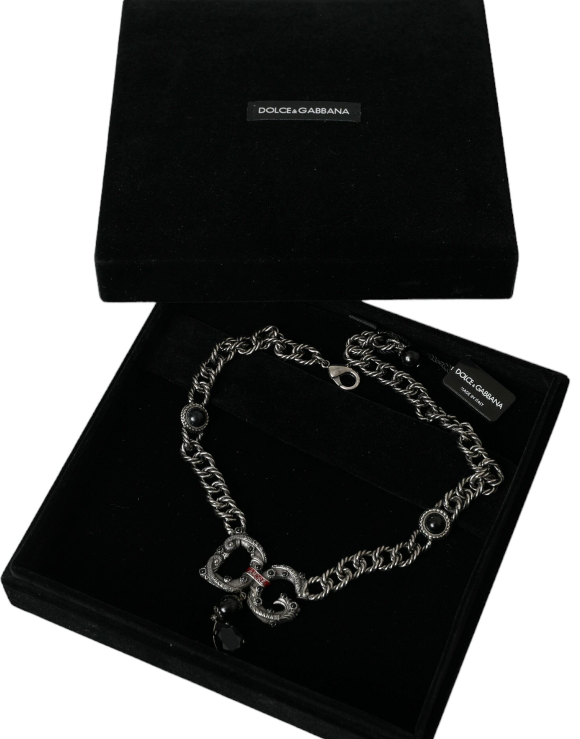 4416785.jpg Silver Tone Brass DG CITY Embellished Jewelry Necklace - Image 5