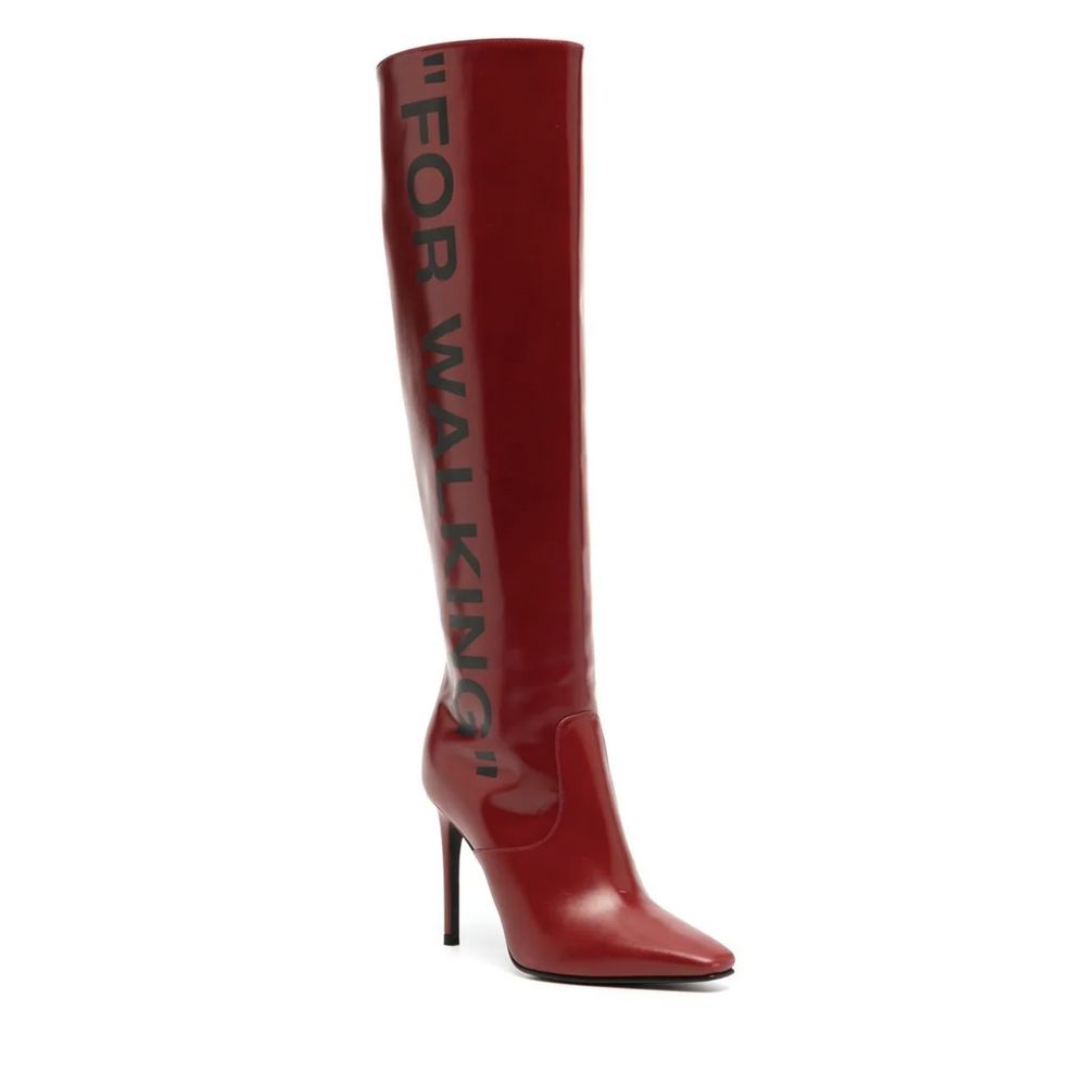 Screenshot Chic Scarlet Patent Leather Stiletto Boots - Image 2