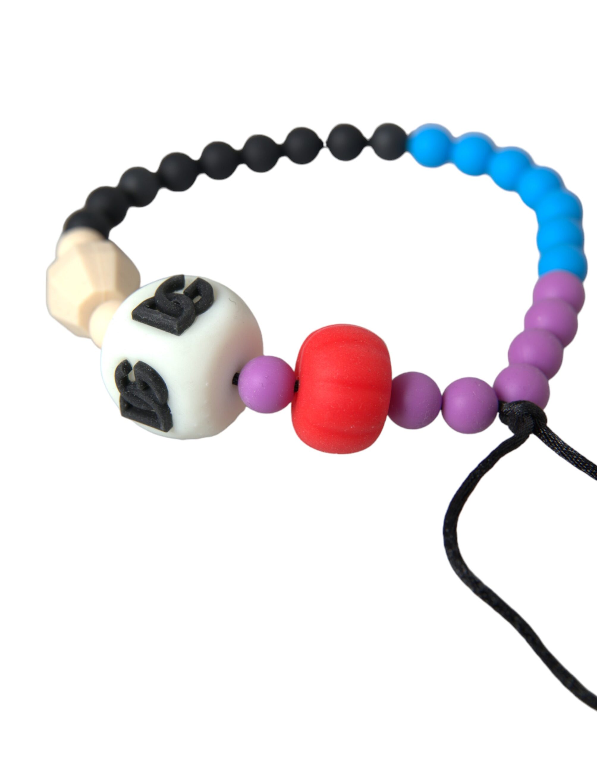 4574289.jpg Multicolor Beaded DG Charm Fashion Bracelet - Image 3