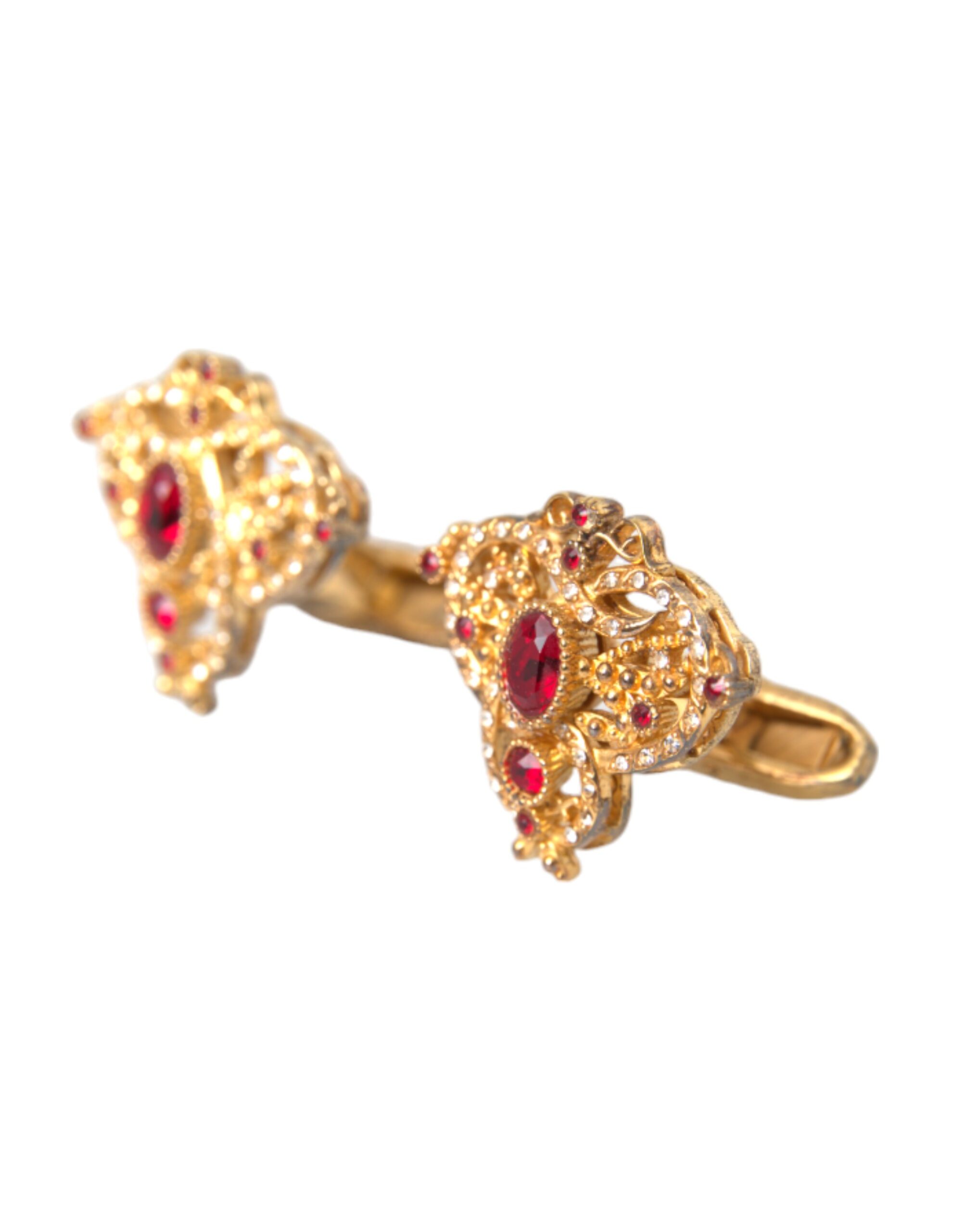 4574727.jpg Gold Tone 925 Sterling Silver Crystal Cufflink - Image 2