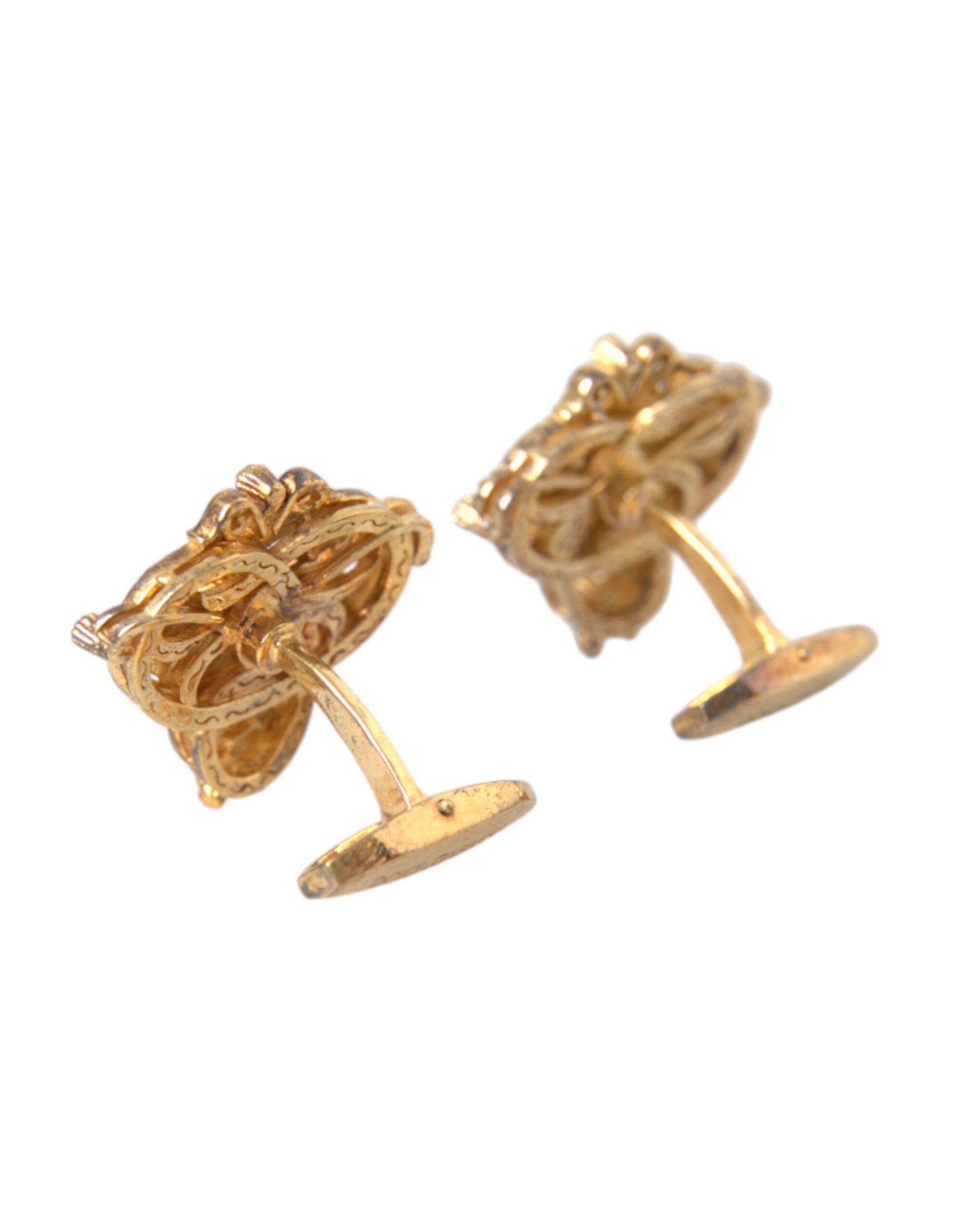 4574728.jpg Gold Tone 925 Sterling Silver Crystal Cufflink - Image 3