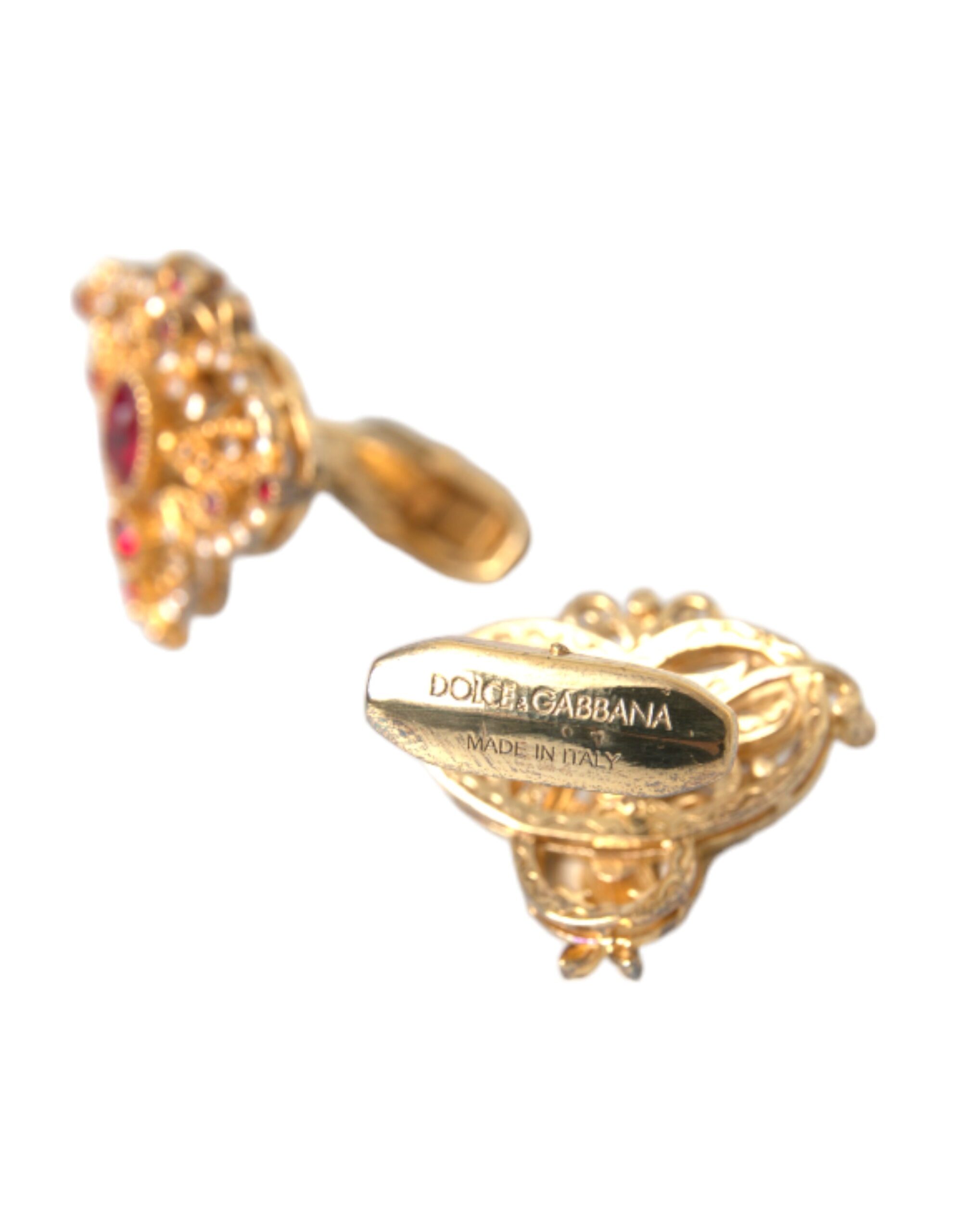 4574730.jpg Gold Tone 925 Sterling Silver Crystal Cufflink - Image 4