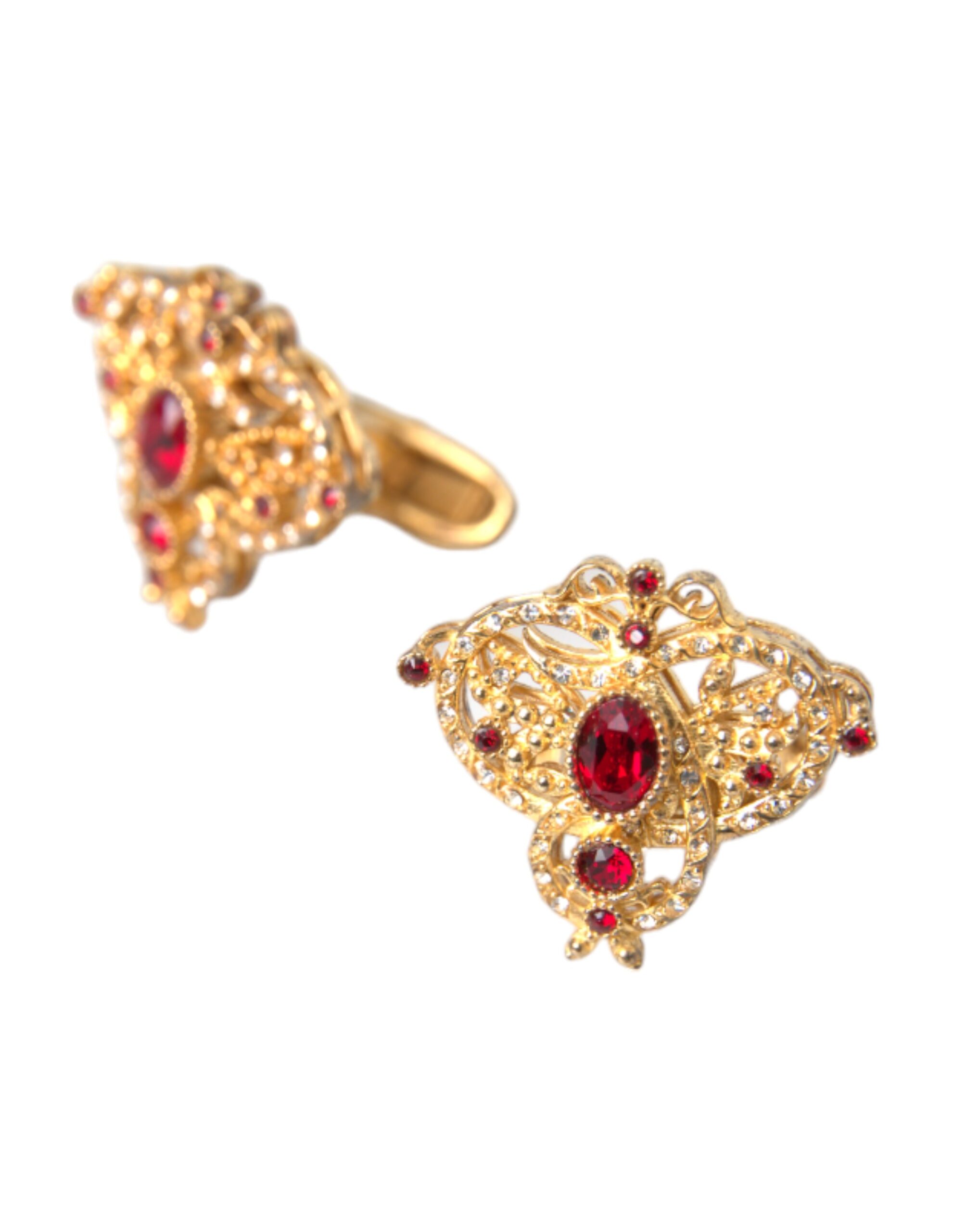 4574732.jpg Gold Tone 925 Sterling Silver Crystal Cufflink - Image 5