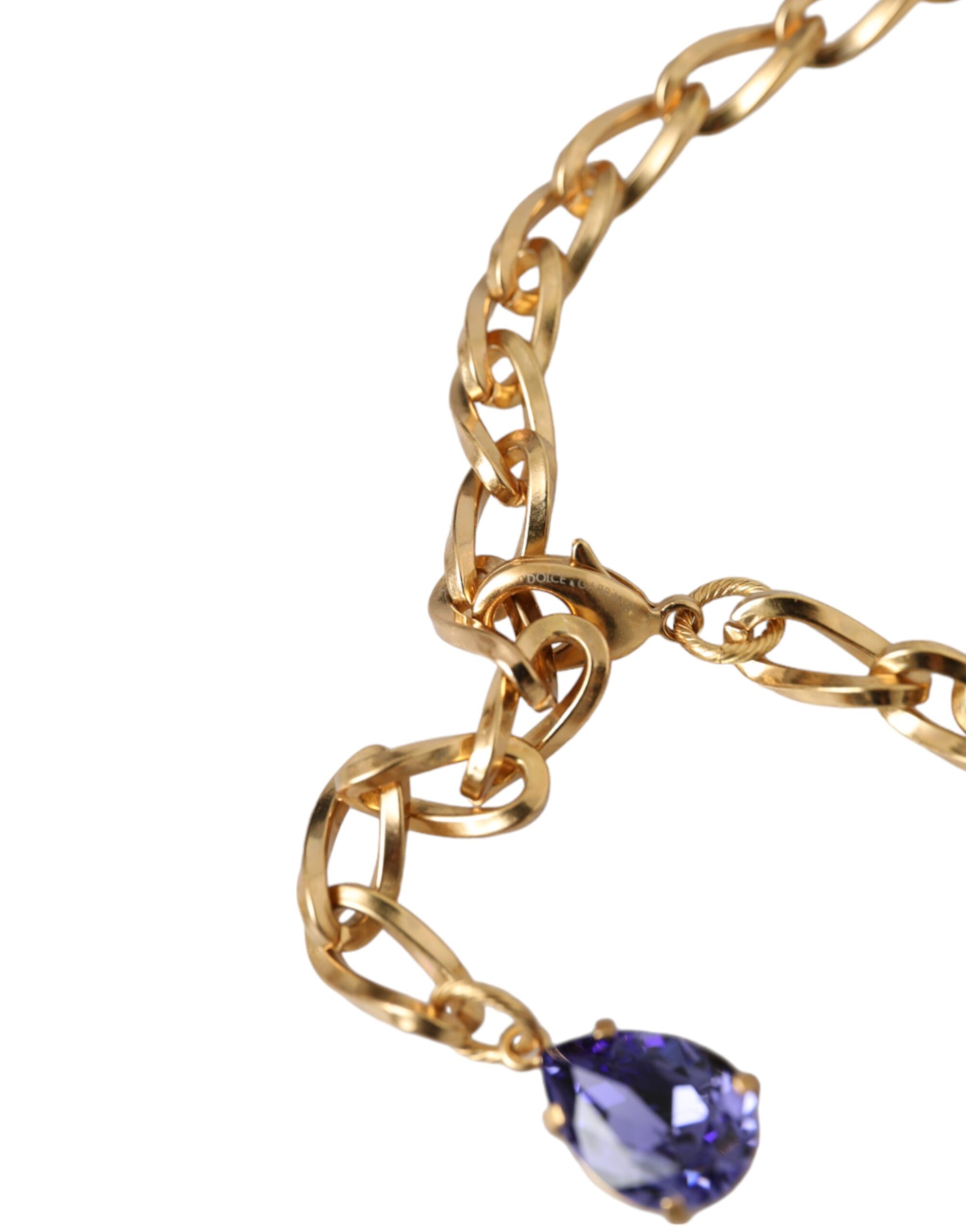 4575047.jpg Gold Brass Crystal Purple Pink Pearl Pendants Necklace - Image 4