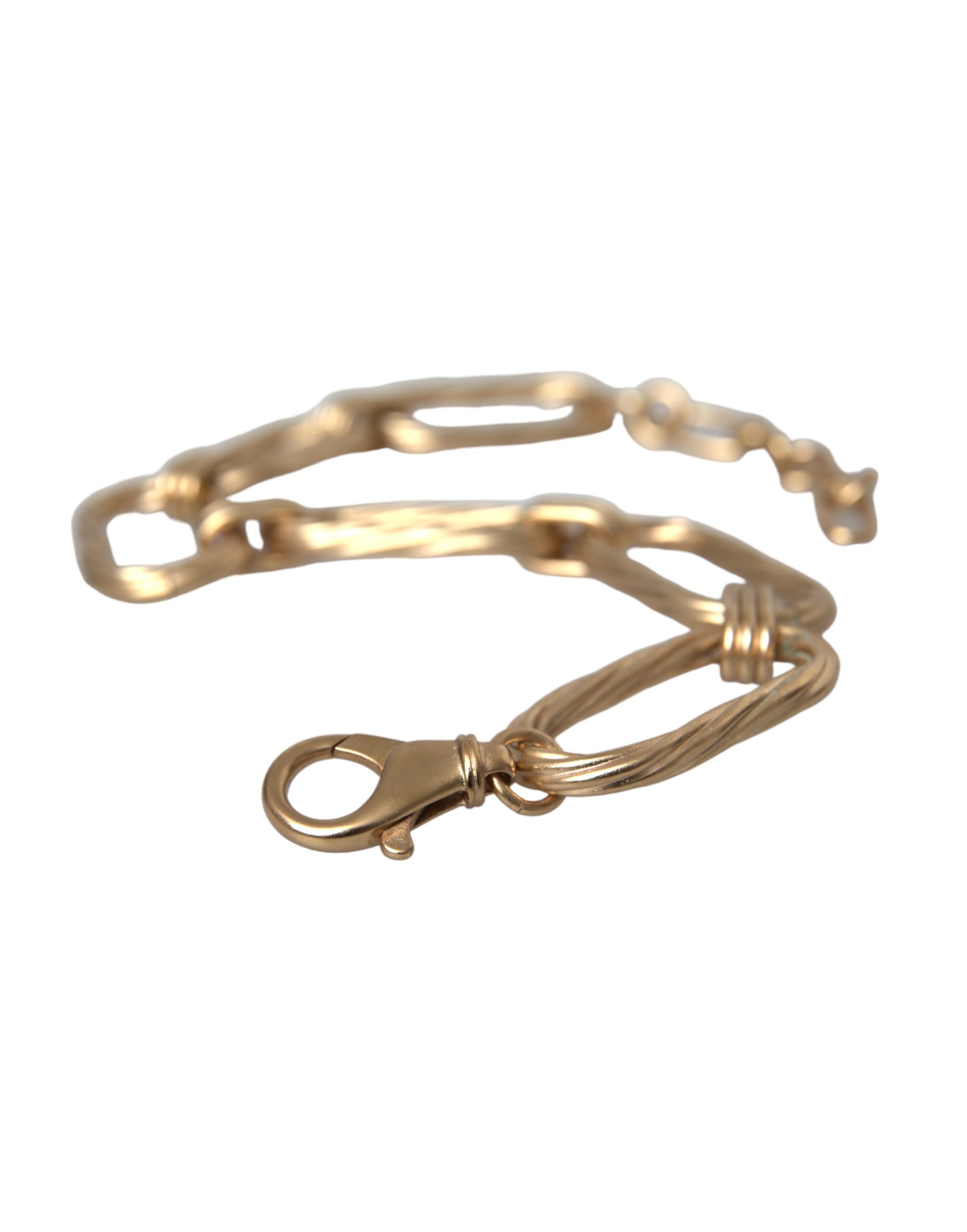 4575058.jpg Gold Tone Brass Large Link Chain Jewelry Necklace - Image 5