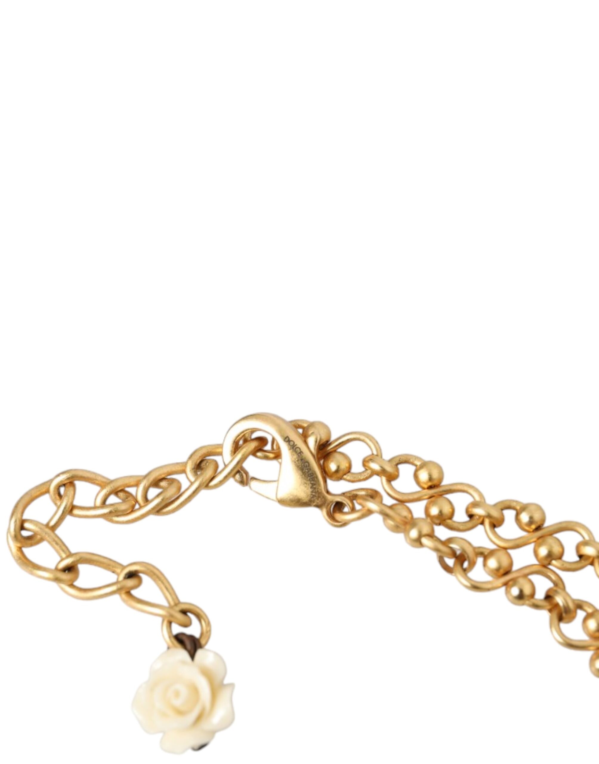4575095.jpg Gold Brass Chain Sacred Heart Crystal Charm Necklace - Image 4