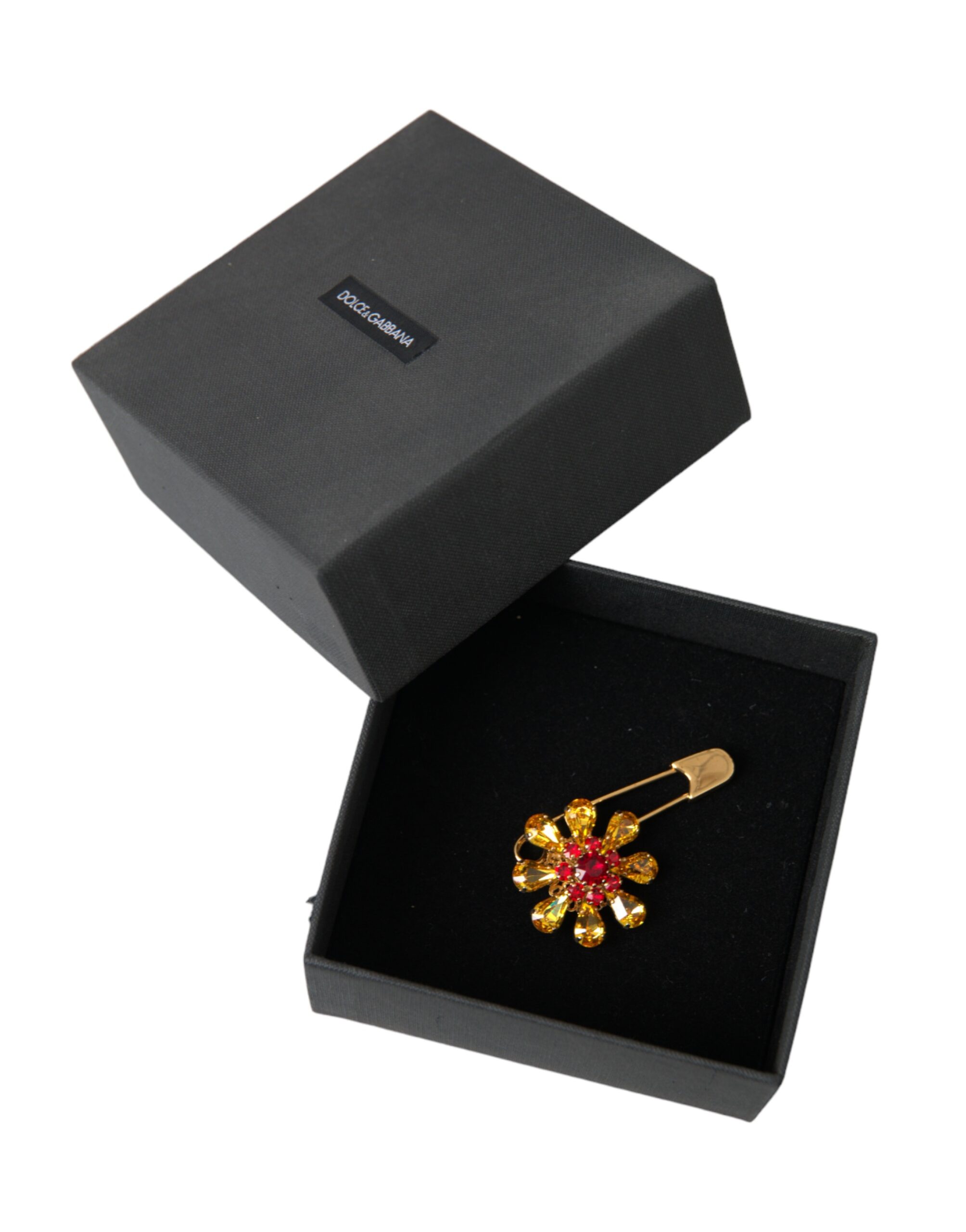 4575123.jpg Gold Brass Floral Crystal Jewelry Brooch Pin - Image 5