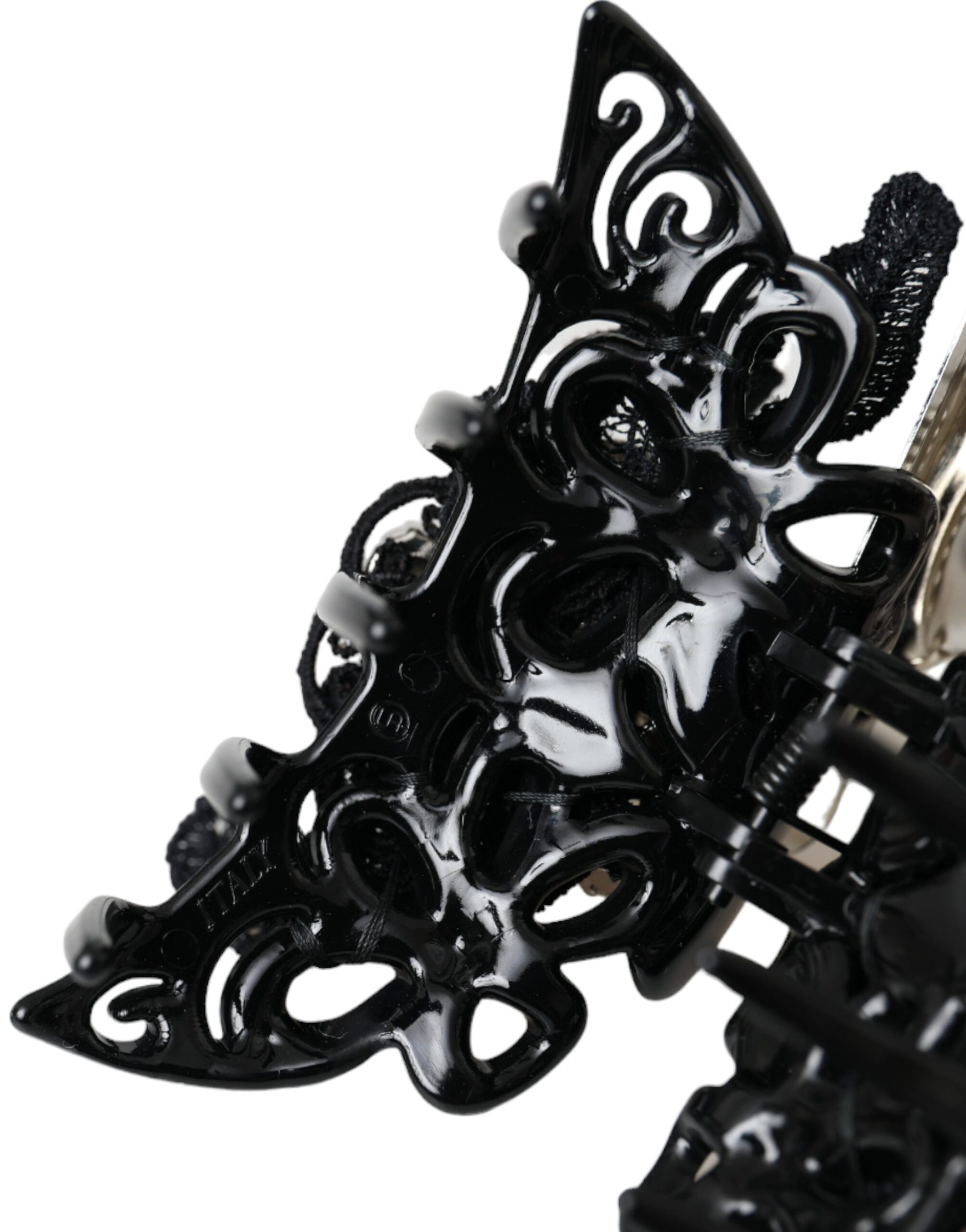 4575133.jpg Black Plastic Crystal Jewelry Brooch Hair Pin - Image 4