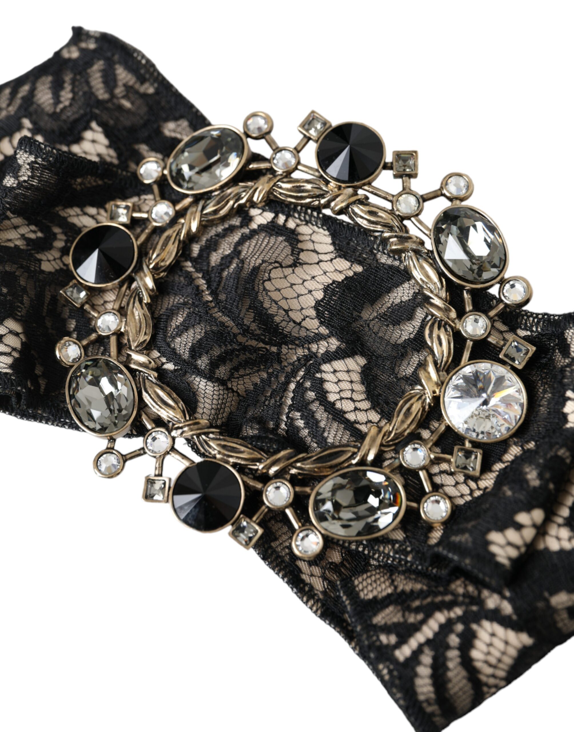 4575139.jpg Black Lace Crystal Handmade Brooch Hair Pin - Image 2