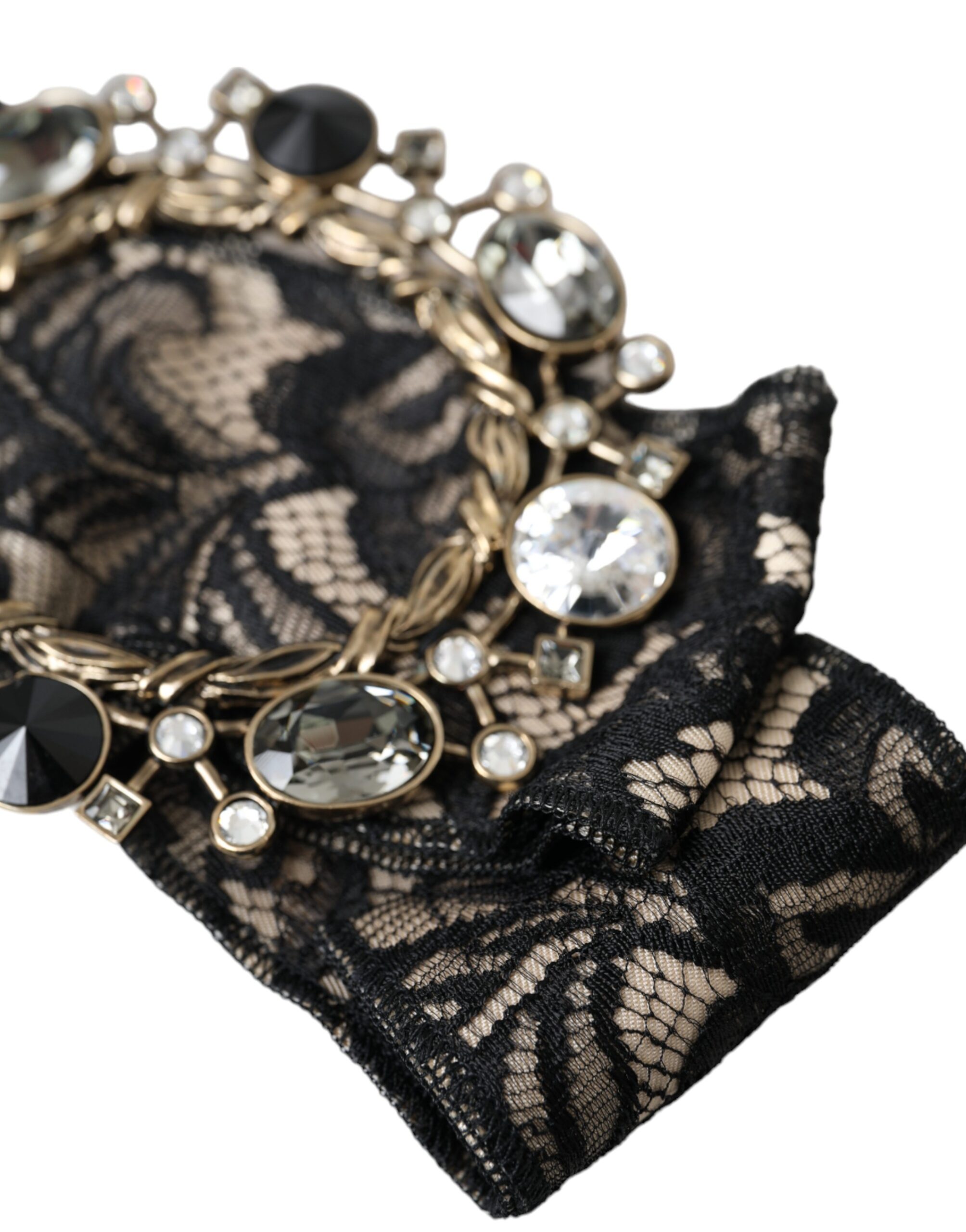 4575141.jpg Black Lace Crystal Handmade Brooch Hair Pin - Image 4