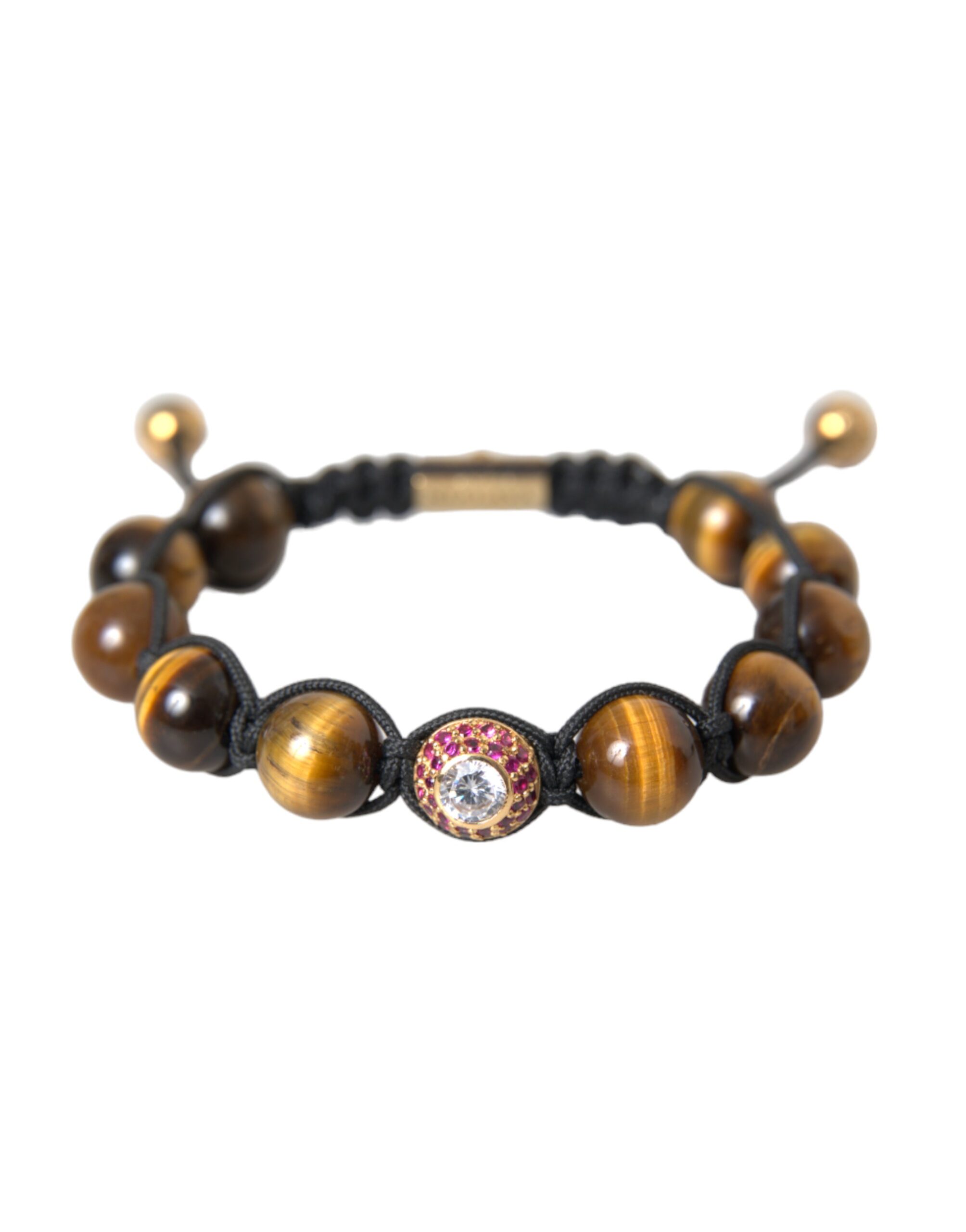 4576685.jpg CZ Brown Tigers Eye 925 Silver Bracelet Mens - Image 3