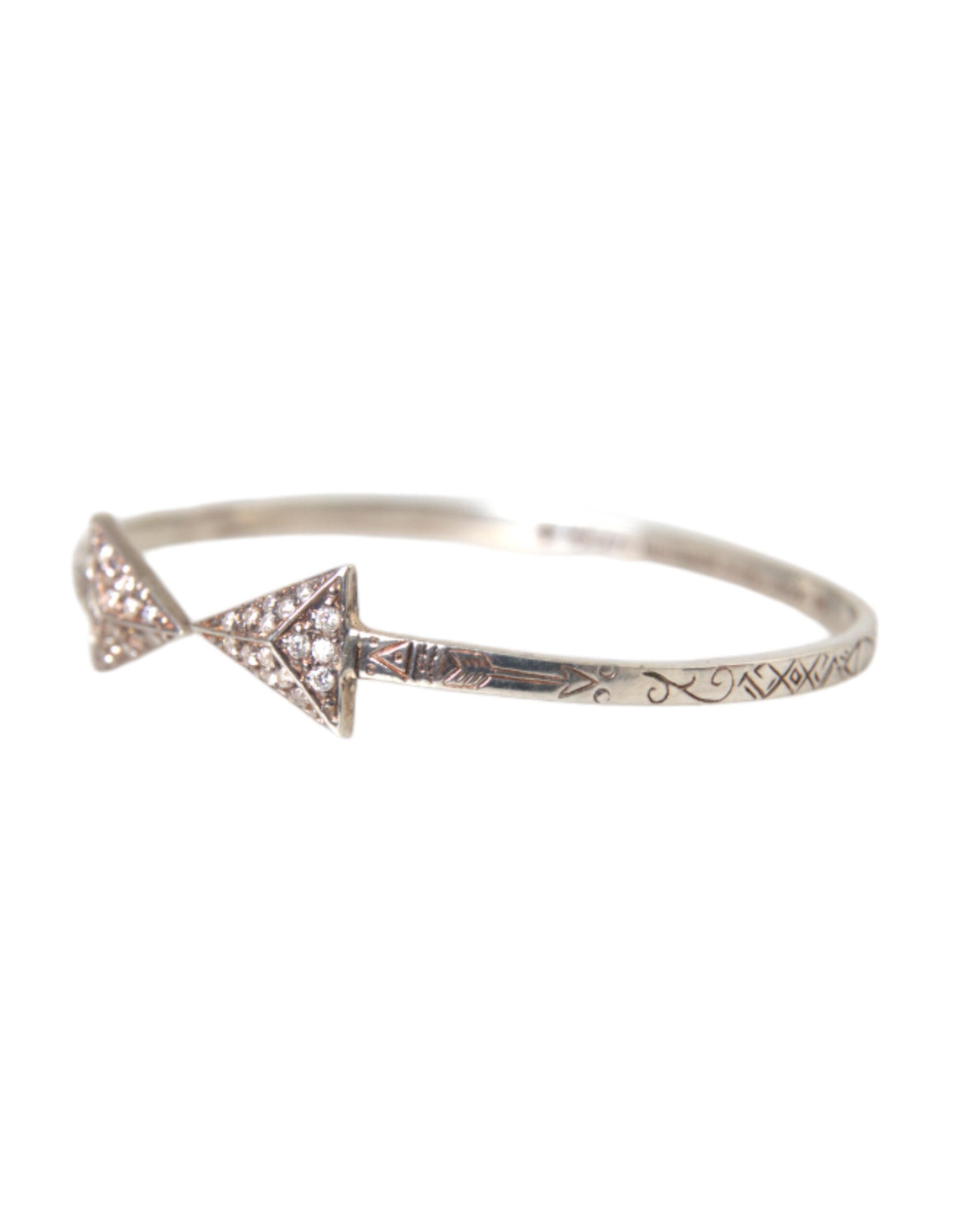 4576714.jpg Arrow Crystal 925 Silver Bangle Bracelet Women - Image 2