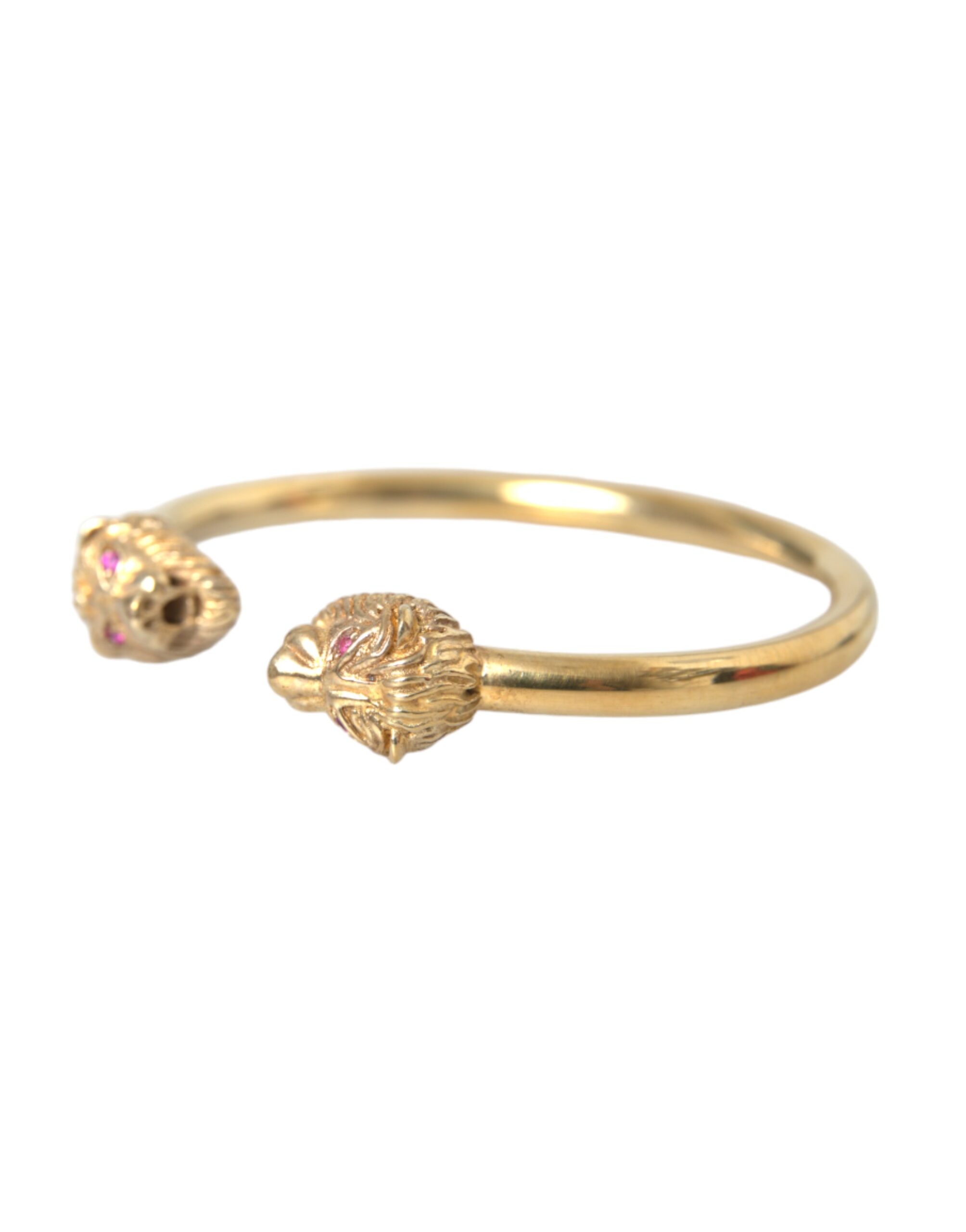 4576744.jpg Gold CZ Lion Bangle Bracelet Women - Image 2