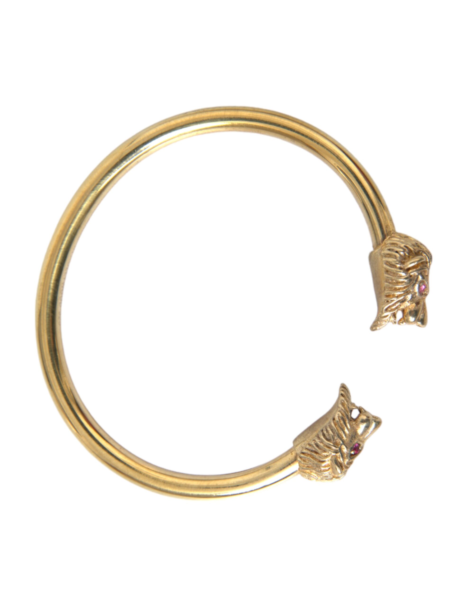 4576746.jpg Gold CZ Lion Bangle Bracelet Women - Image 4