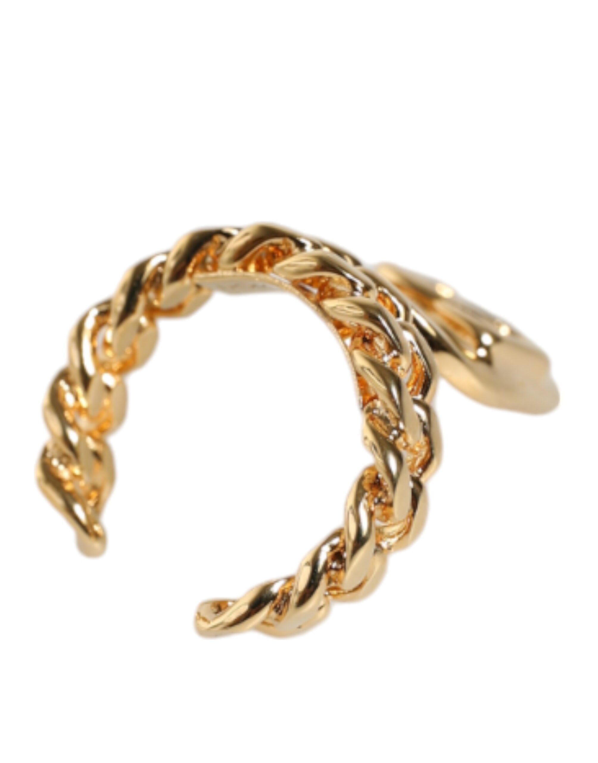 4645703.jpeg Gold Plated Open DG Logo Curb Chain Ring - Image 4