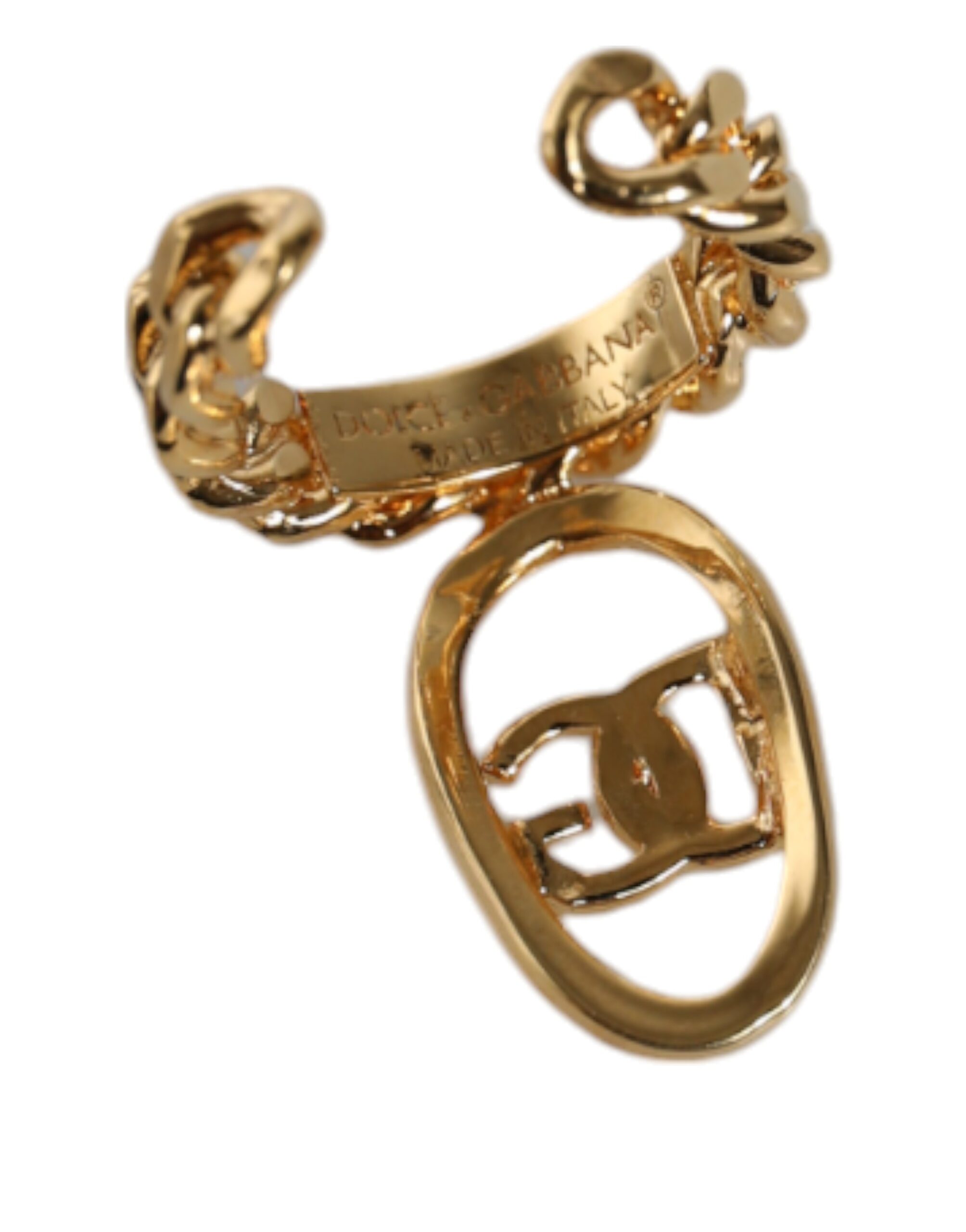 4645705.jpeg Gold Plated Open DG Logo Curb Chain Ring - Image 6