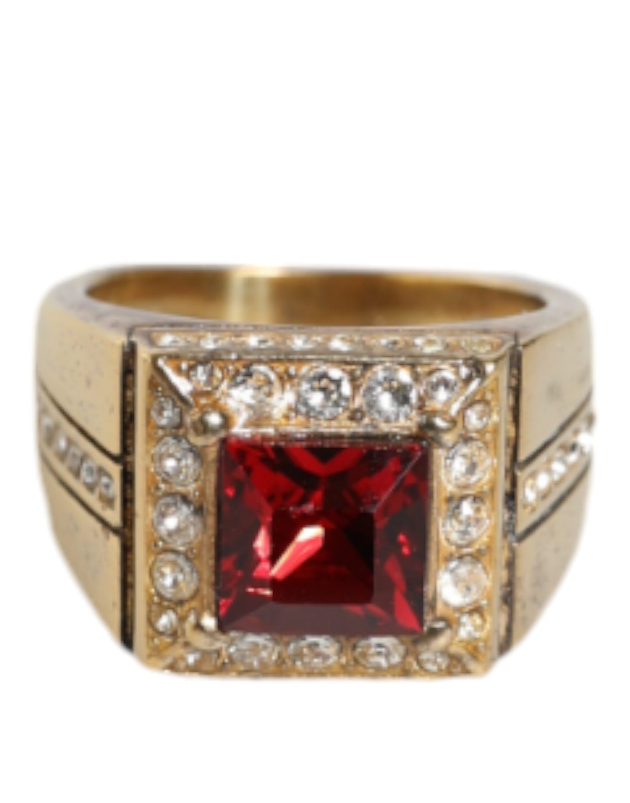 4645718.jpeg Gold Plated 925 Silver Red Crystal Ring - Image 2
