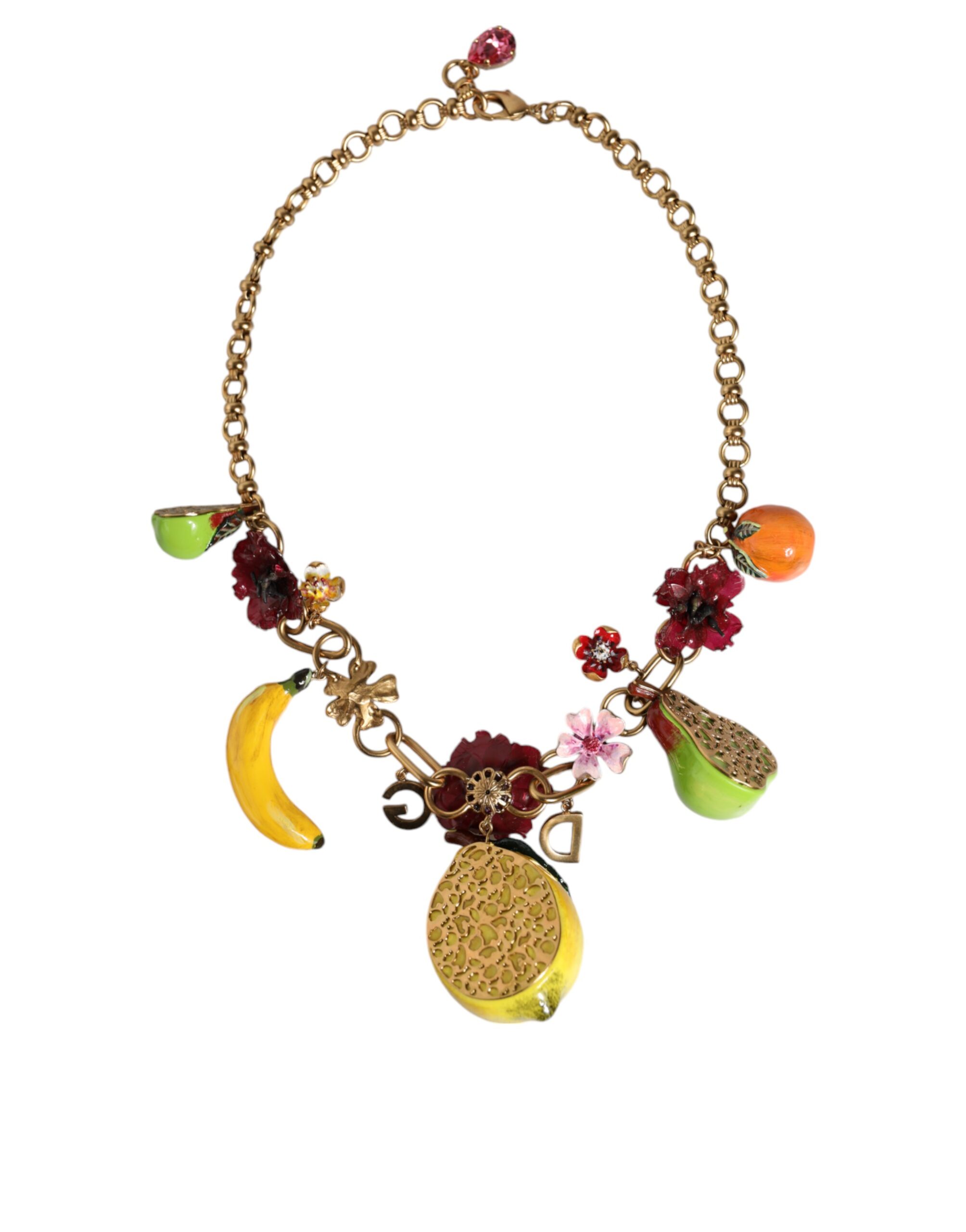 4645890.jpeg Gold Brass FRUIT Pendants Flowers Crystal Logo Necklace - Image 5