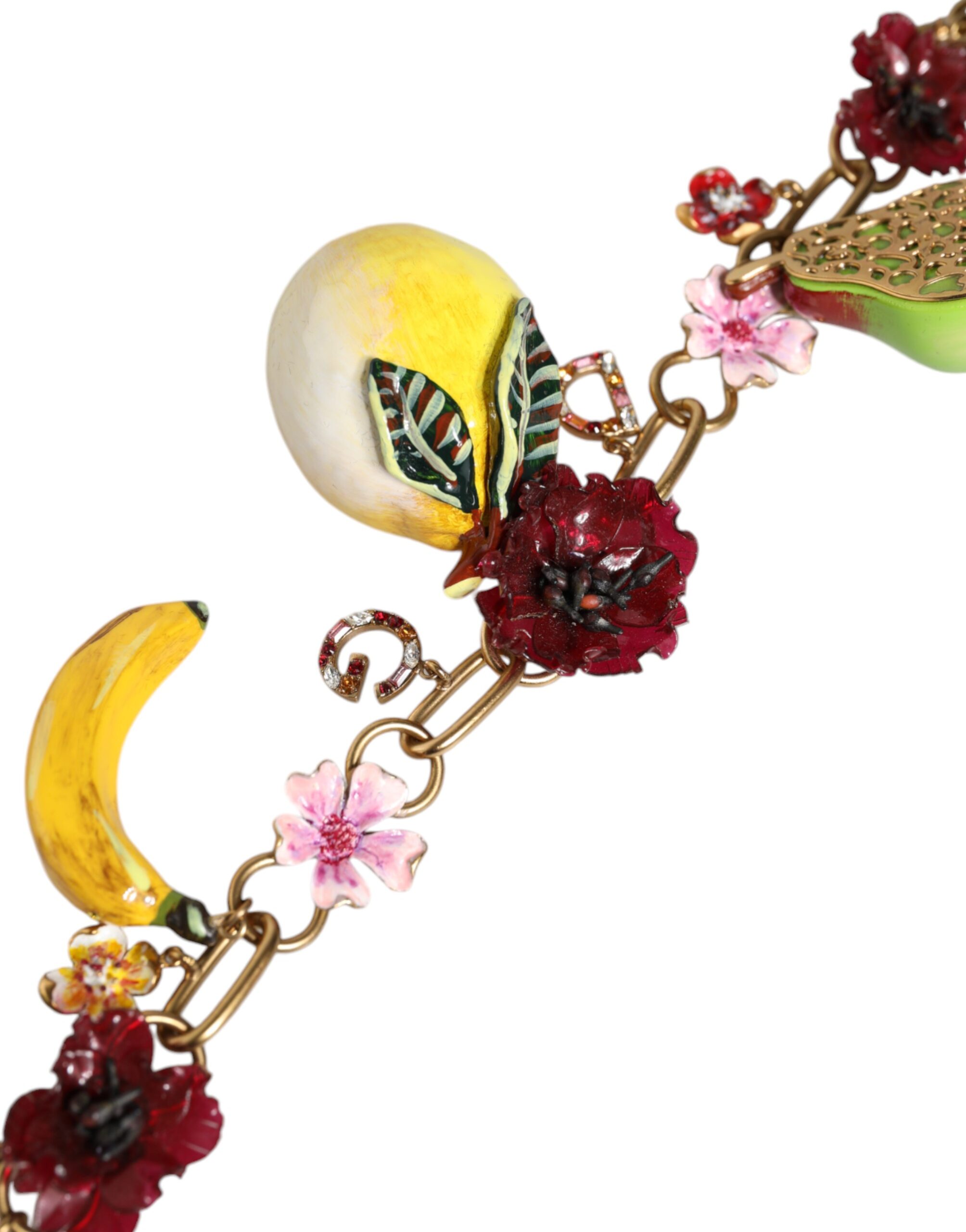 4645891.jpeg Gold Brass FRUIT Pendants Flowers Crystal Logo Necklace - Image 6