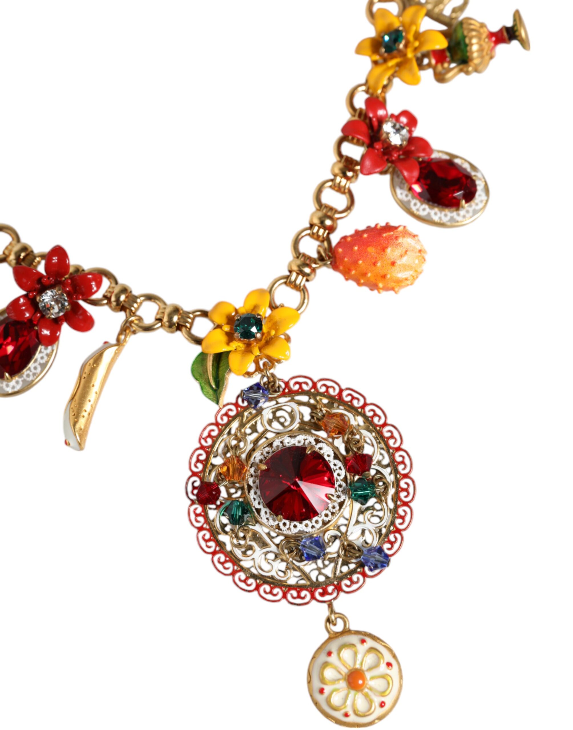 4645948.jpeg Gold Tone Brass Chain Embellished Statement Necklace - Image 2