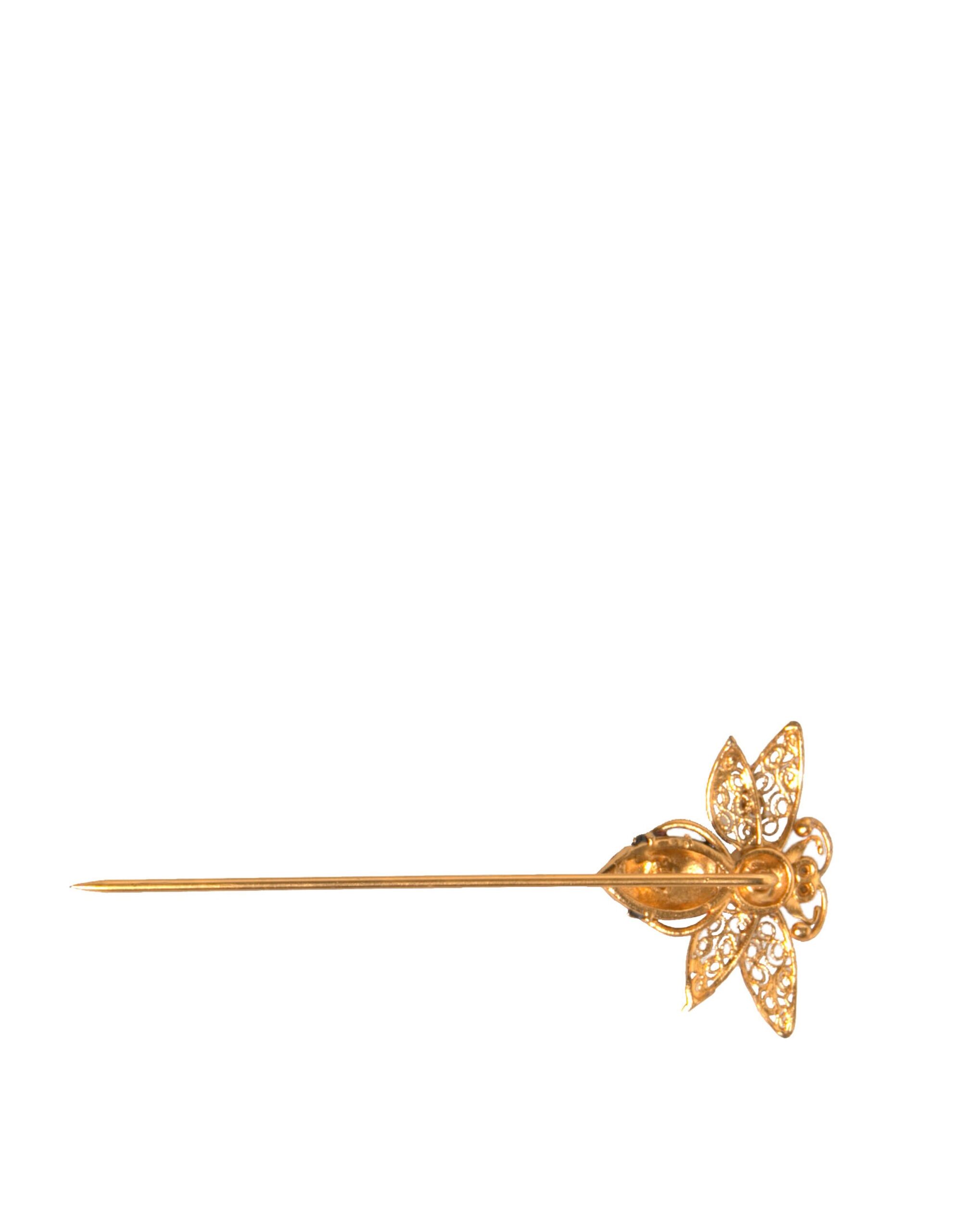 6192708.jpeg Gold Brass Enamel Bee Crystal Pin Collar Brooch - Image 5