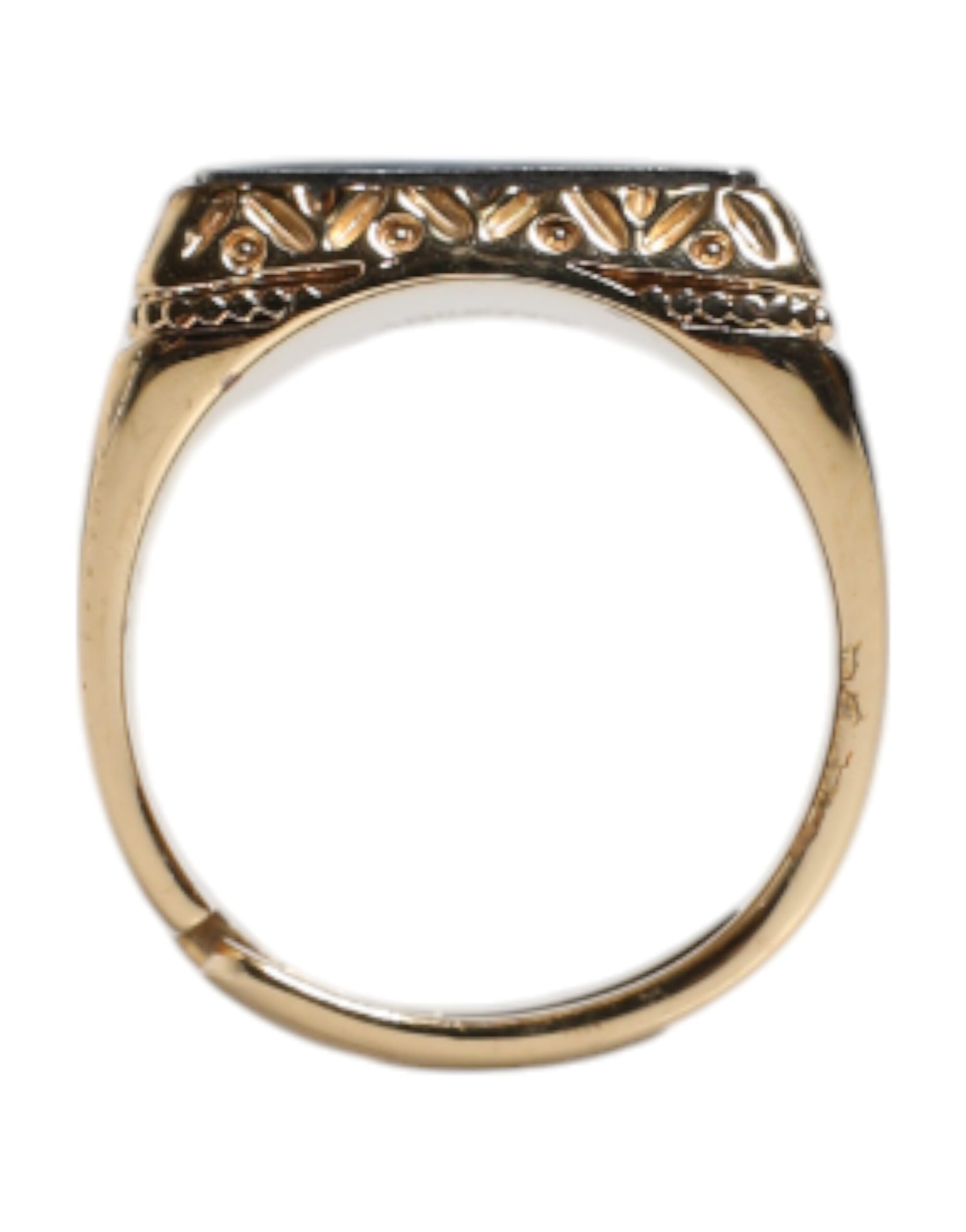 6459642.jpeg Gold Tone Sterling Silver 925 DG Crown Adjustable Ring - Image 2
