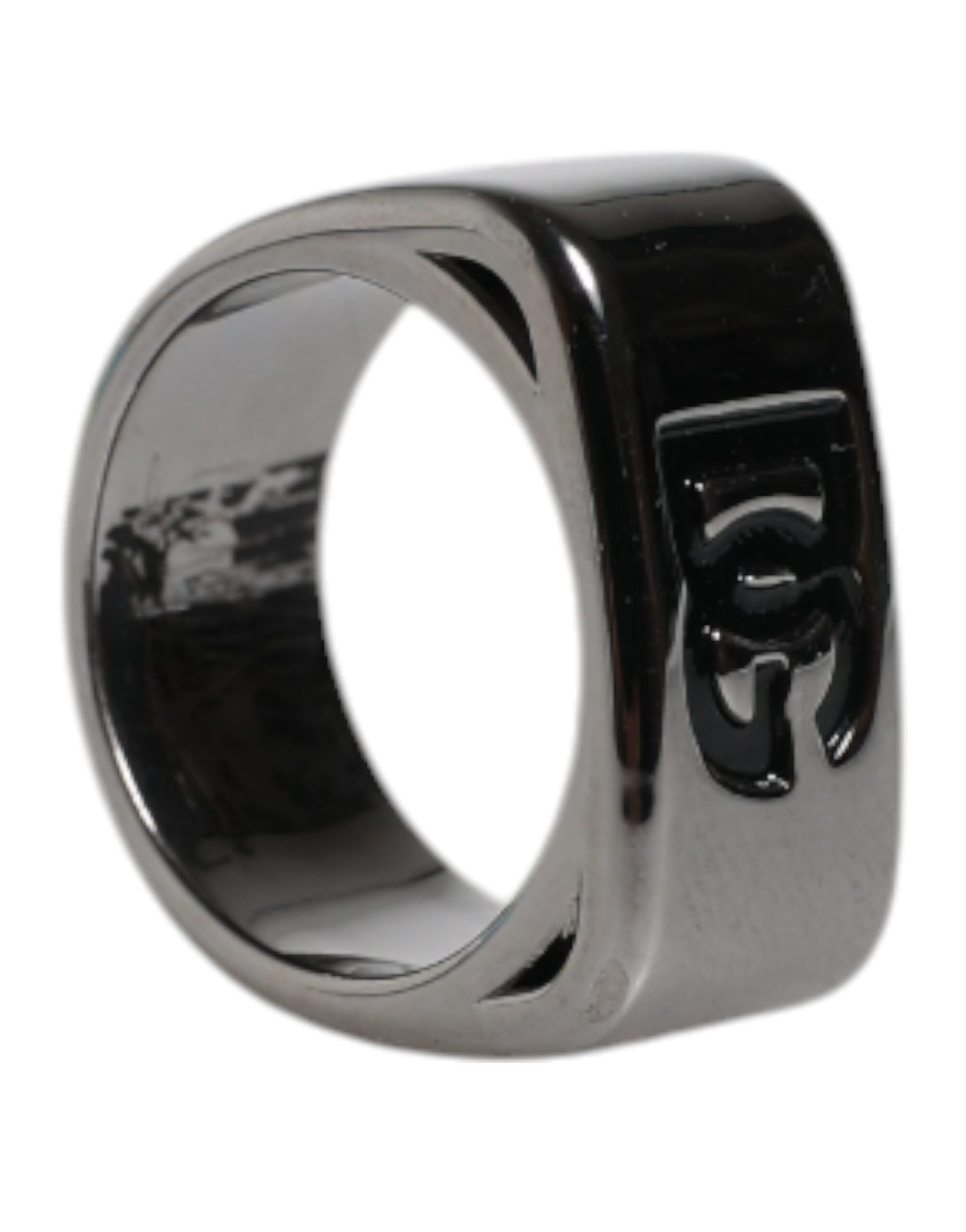 6459652.jpeg Silver Tone Brass Anello DG Logo Ring - Image 5
