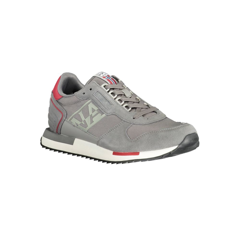 6546517.jpeg Gray Leather Men Sneaker - Image 2