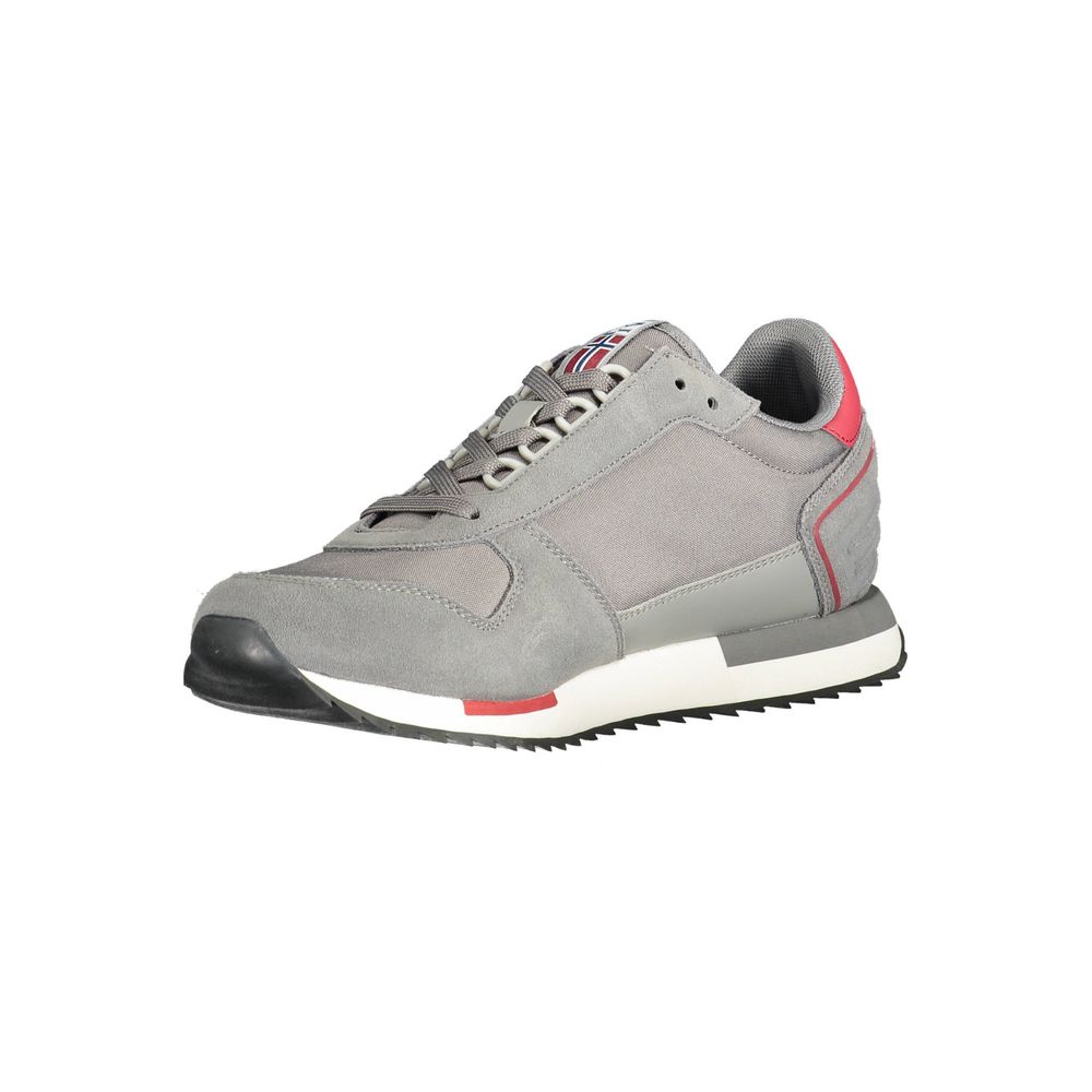 6546518.jpeg Gray Leather Men Sneaker - Image 3