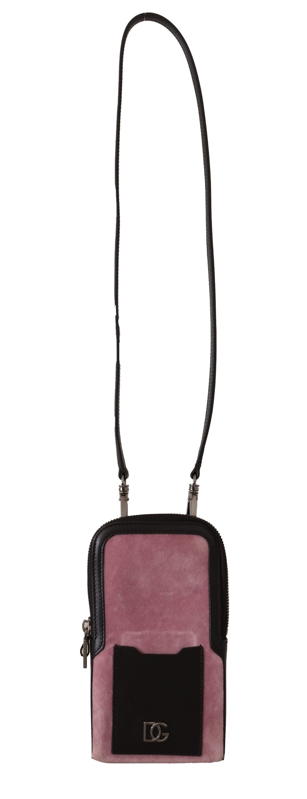IMG_1216-scaled-269c769e-e14.jpg Elegant Pink Velvet Phone Pouch with Strap - Image 2