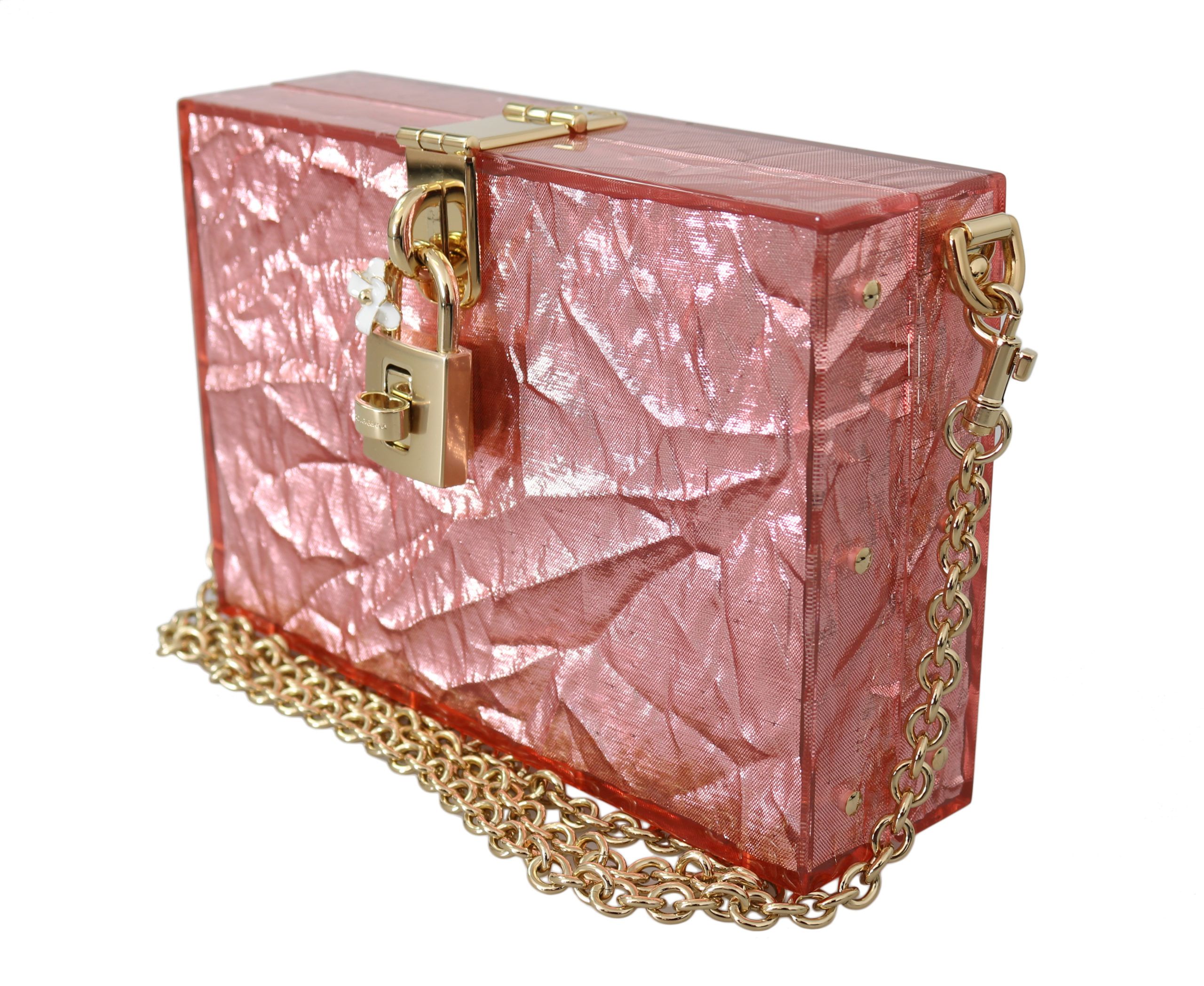 IMG_1853-scaled-dc169c52-9a6.jpg Elegant Rose Pink Metallic Sheen Box Bag - Image 3