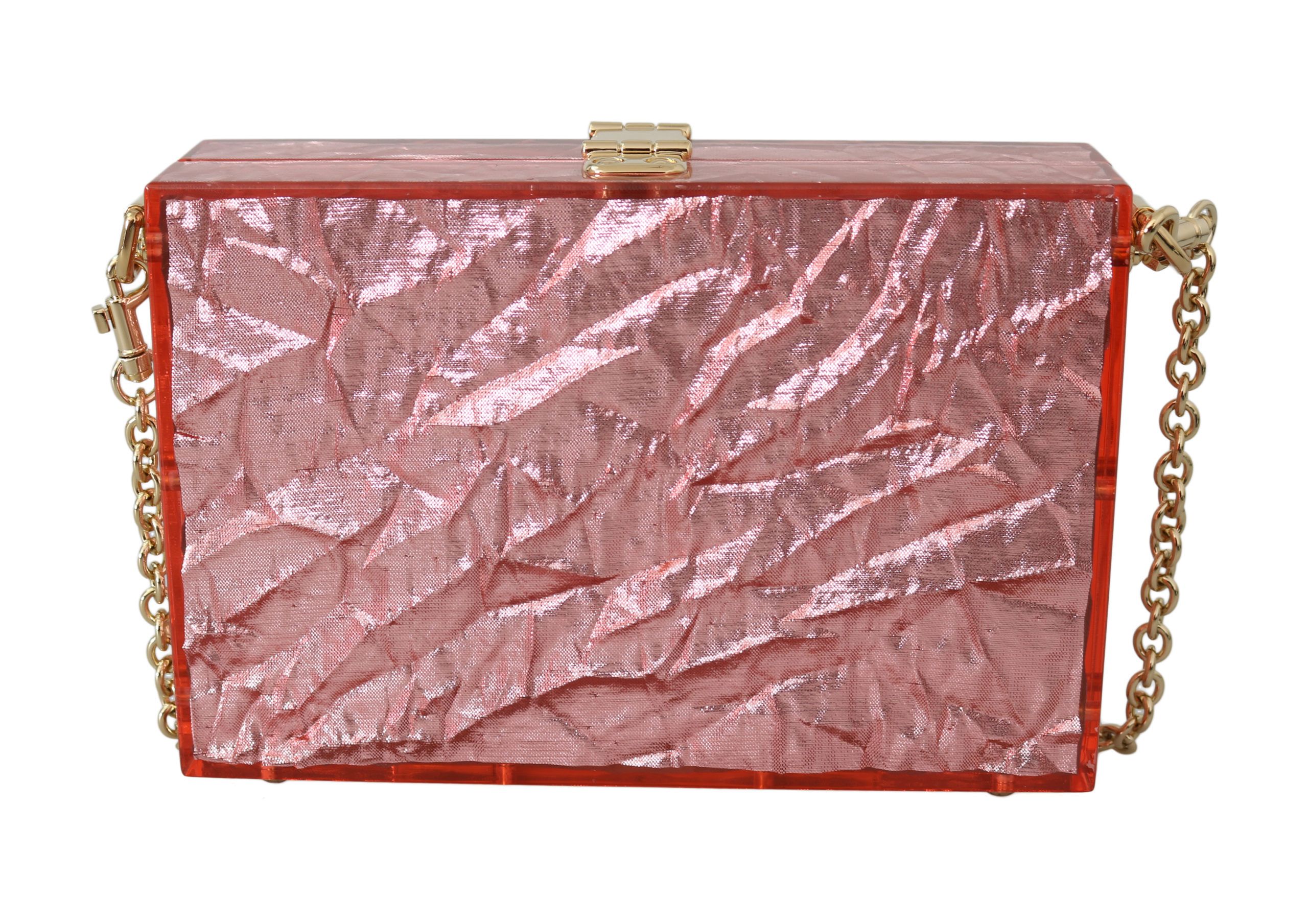 IMG_1854-scaled-56283ad6-376.jpg Elegant Rose Pink Metallic Sheen Box Bag - Image 4