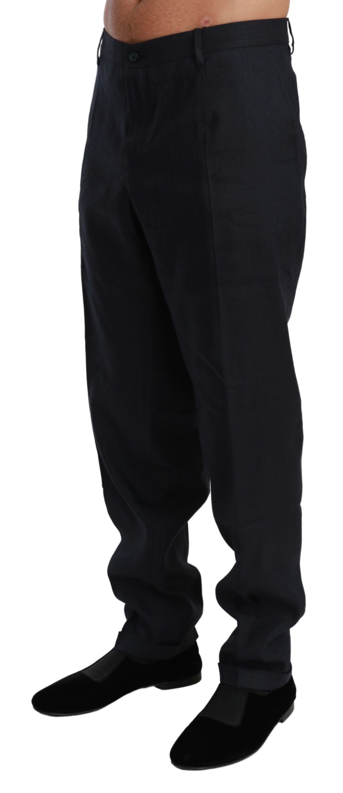 IMG_2903-scaled-e48e1157-f5b.jpg Elegant Blue Silk-Blend Dress Pants - Image 2