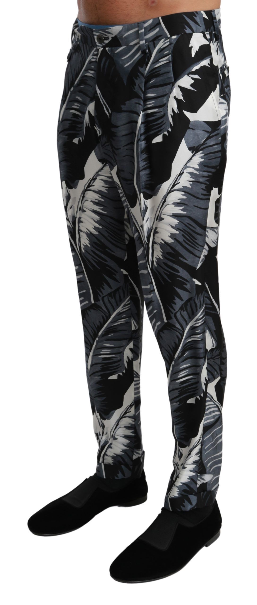 IMG_3036-scaled-5ef00d24-98b.jpg Elegant Silk Banana Leaf Print Pants - Image 2