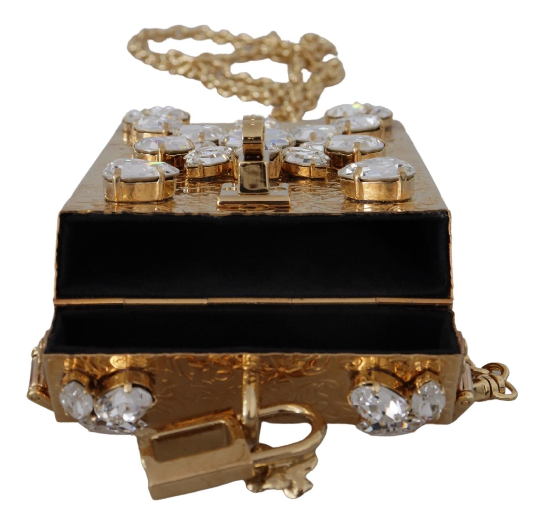 IMG_3157-efcc900d-25c.jpg Gold Crystal Mini Purse with Chain - Image 6