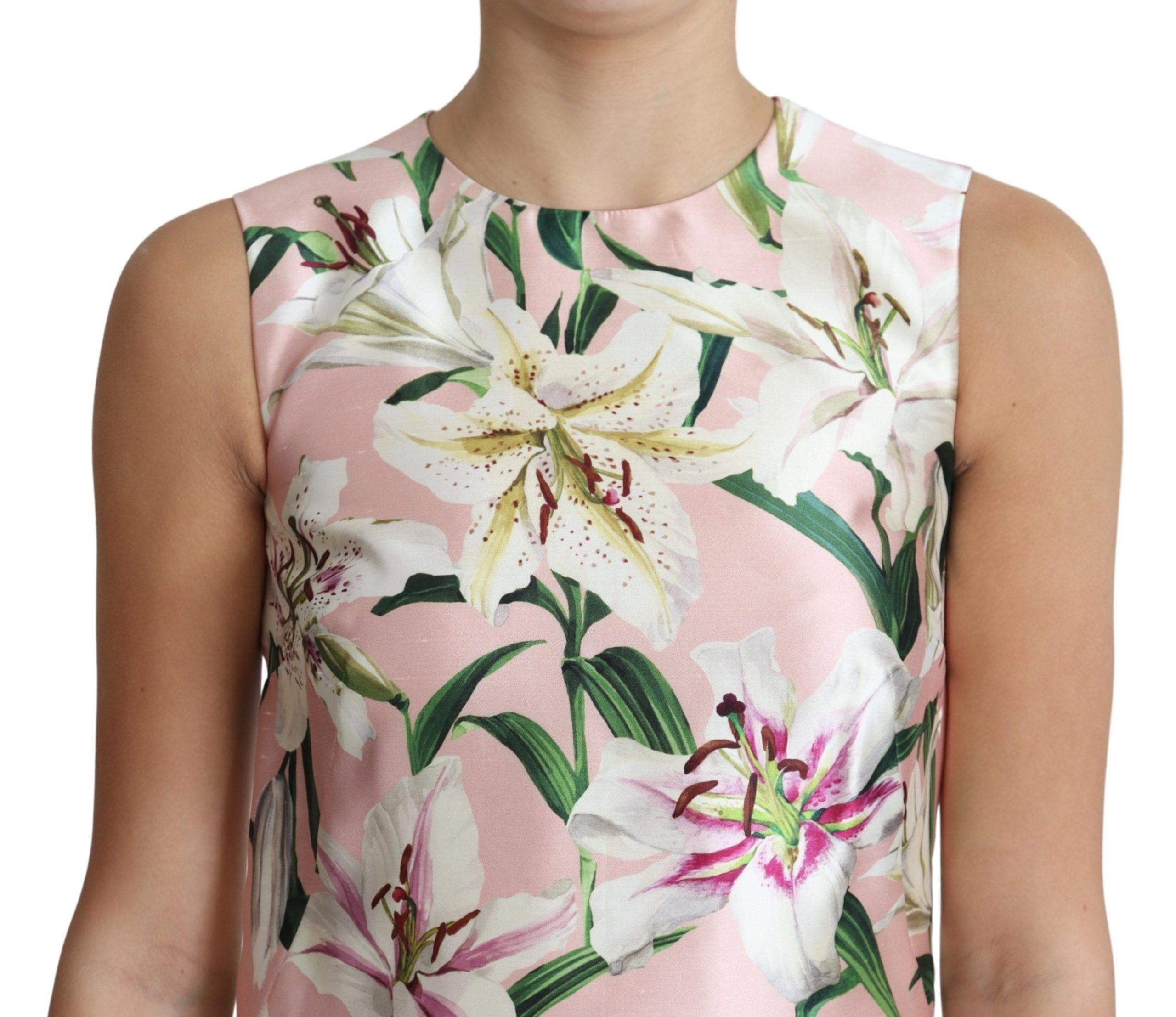 IMG_8494-scaled-d36d7b8a-3bf.jpg Floral A-Line Mini Silk Dress in Pink - Image 3