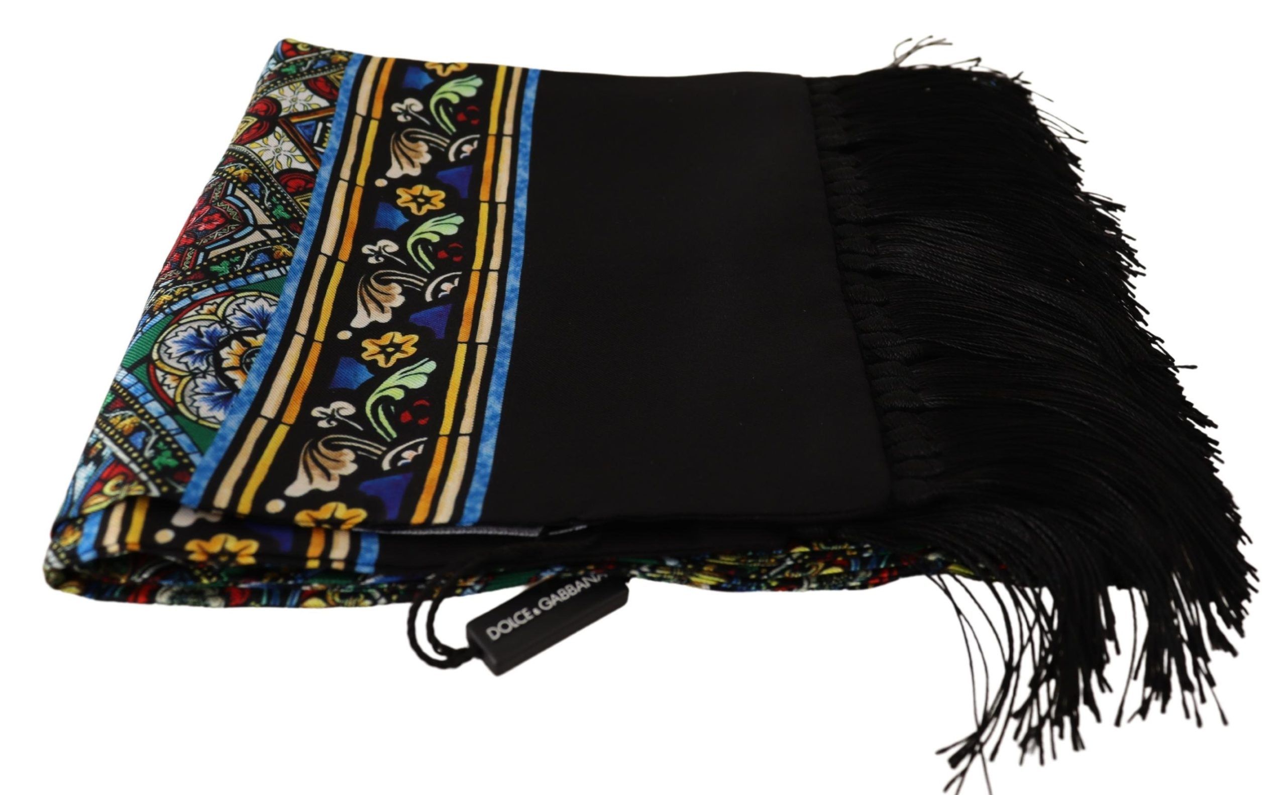 IMG_8641-scaled-5081456f-e15.jpg Elegant Multicolor Silk Scarf with Fringe Details - Image 6
