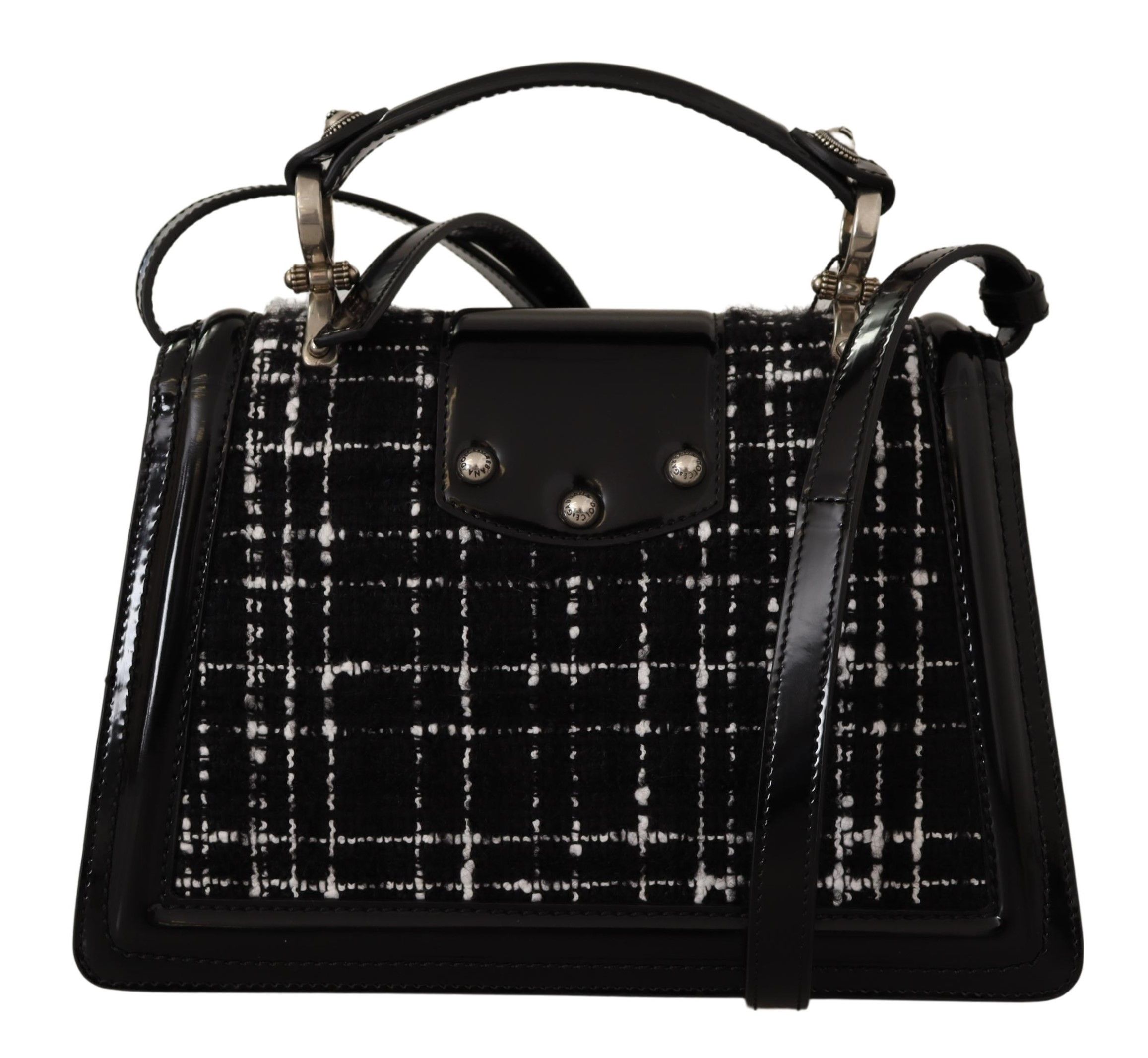 IMG_9094-0757ff3d-d59.jpg Black Leather Medium AMORE Hand Shoulder Strap Bag - Image 4