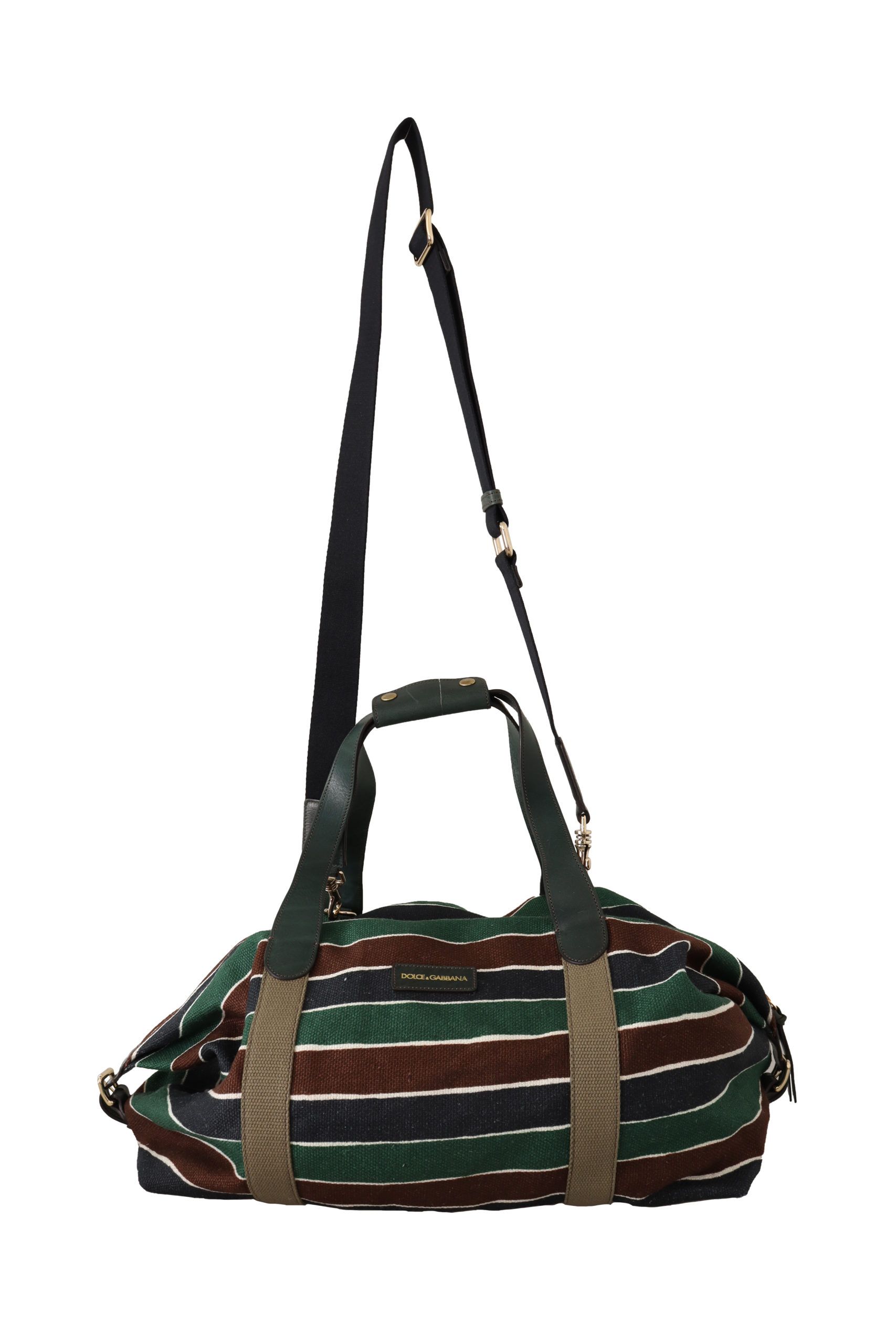 IMG_9300-scaled-89380af5-fc7.jpg Sophisticated Striped Linen-Leather Travel Bag - Image 5