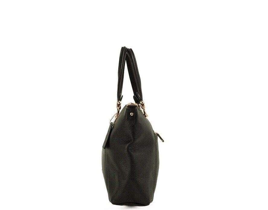 Screenshot_29-1-71675cf5-f7a.jpg Kacey Black Pebbled Leather Top Zip Satchel Crossbody Handbag - Image 3