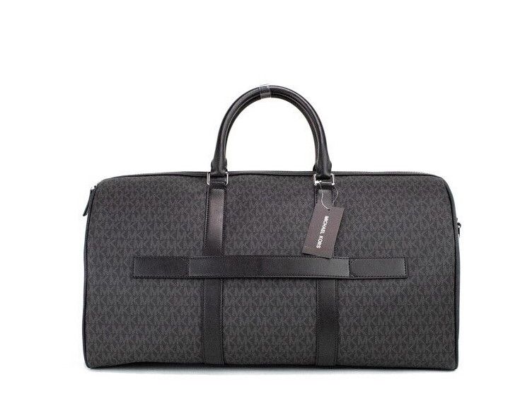 Screenshot_67-1-ecb83f0d-187.jpg Harrison Black Signature PVC Duffle Travel Weekender Luggage Bag - Image 3