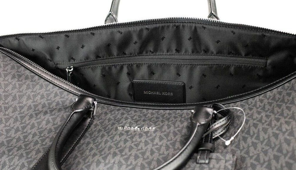 Screenshot_69-1-a1ea2d3e-f77.jpg Harrison Black Signature PVC Duffle Travel Weekender Luggage Bag - Image 5