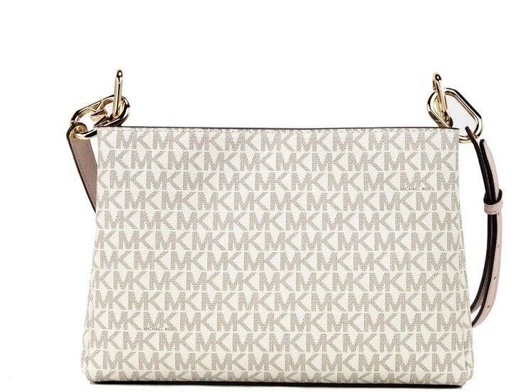 Screenshot_7-1-6c314427-65c.jpg Trisha Vanilla Powder Blush PVC Triple Compartment Crossbody Bag - Image 2