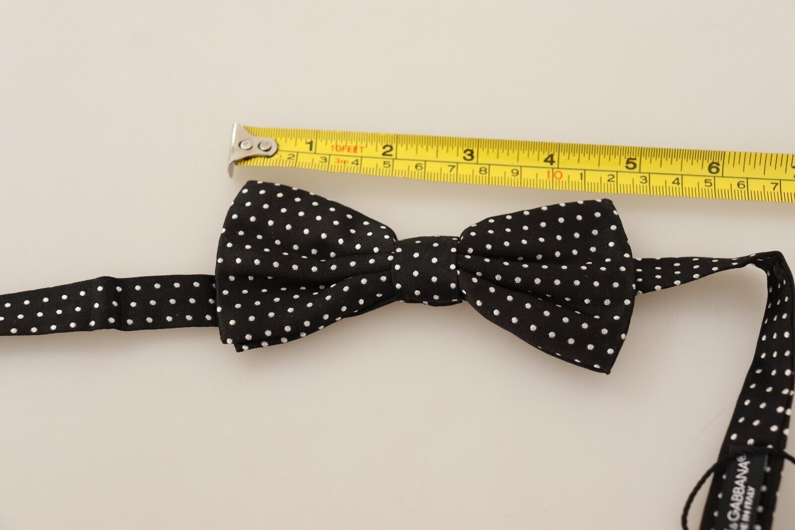 s-l1600-3-18-6f1d9e48-095.jpg Elegant Black Silk Dotted Bow Tie - Image 4